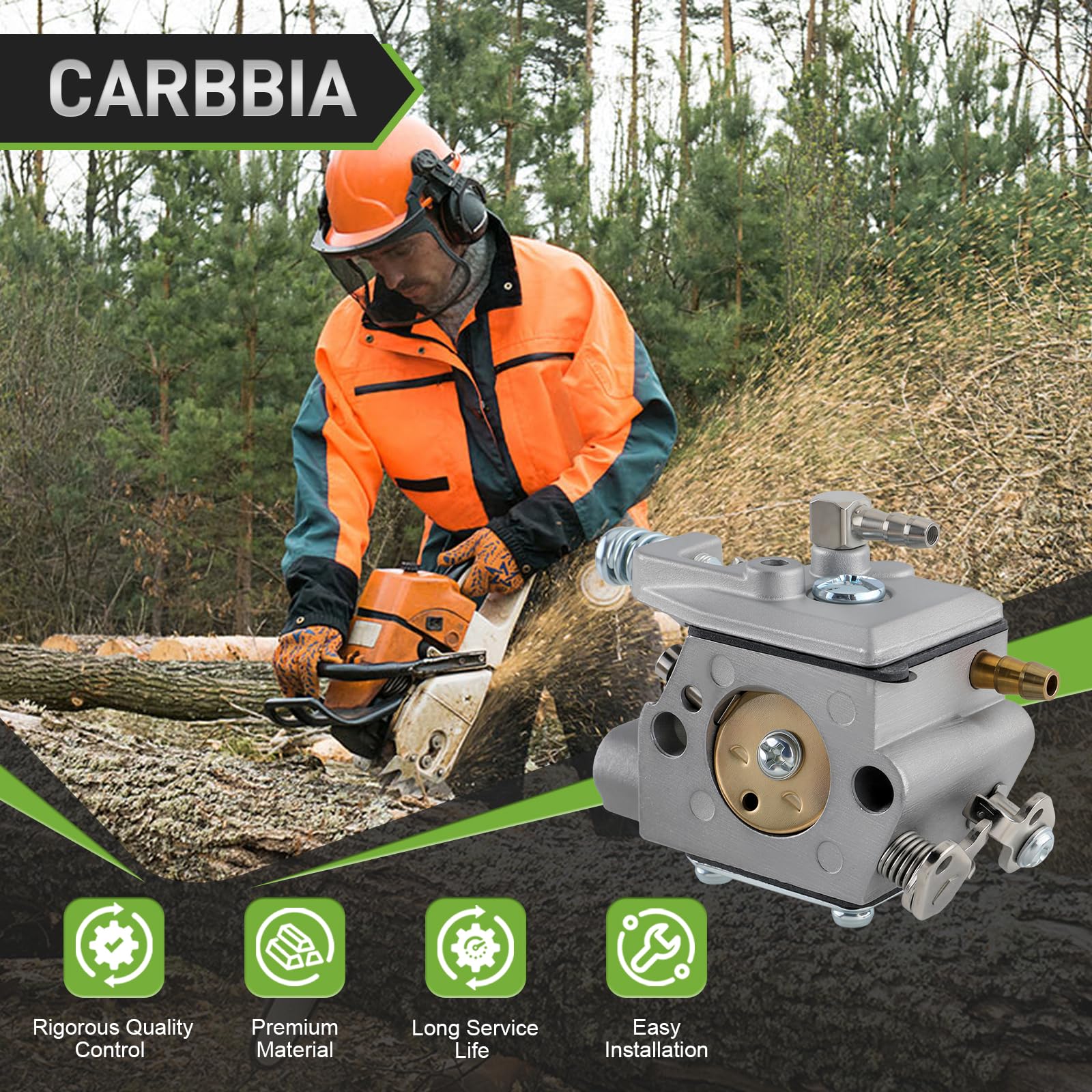 Walbro WT-985 Carburetor with Tune Up Kit A021001921 A021001920 - Compatible with Echo CS-370 CS-400 CS-400F & Shindaiwa 402s Chainsaws - Includes Gasket, Air Filter, Fuel Filter, Hose, Spark Plug & Screwdriver - Perfect for Chainsaw Maintenance & Repair