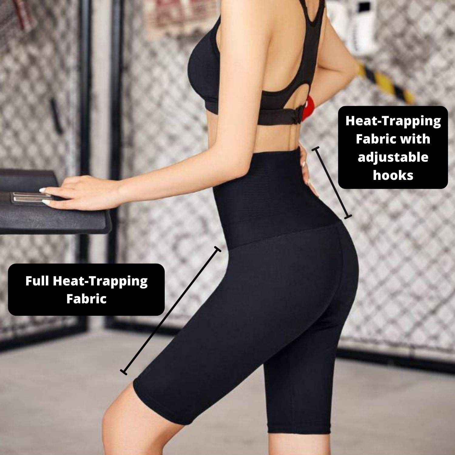 Nano Hertz Sauna Sweat Shorts for Women - Waist Trainer Shapewear with Thigh Compression for Weight Loss, Workout & Fitness | Perfect for Gym, Yoga & Home Exercise