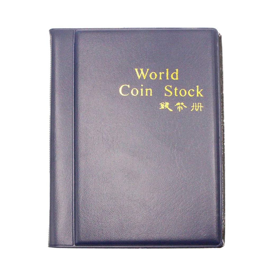 Premium Coin Storage Book - Collectible Money Holder & Organizer for World Coins - 120 Pocket Album for Coin Collectors | Perfect for Home, Travel & Hobbyist Collections