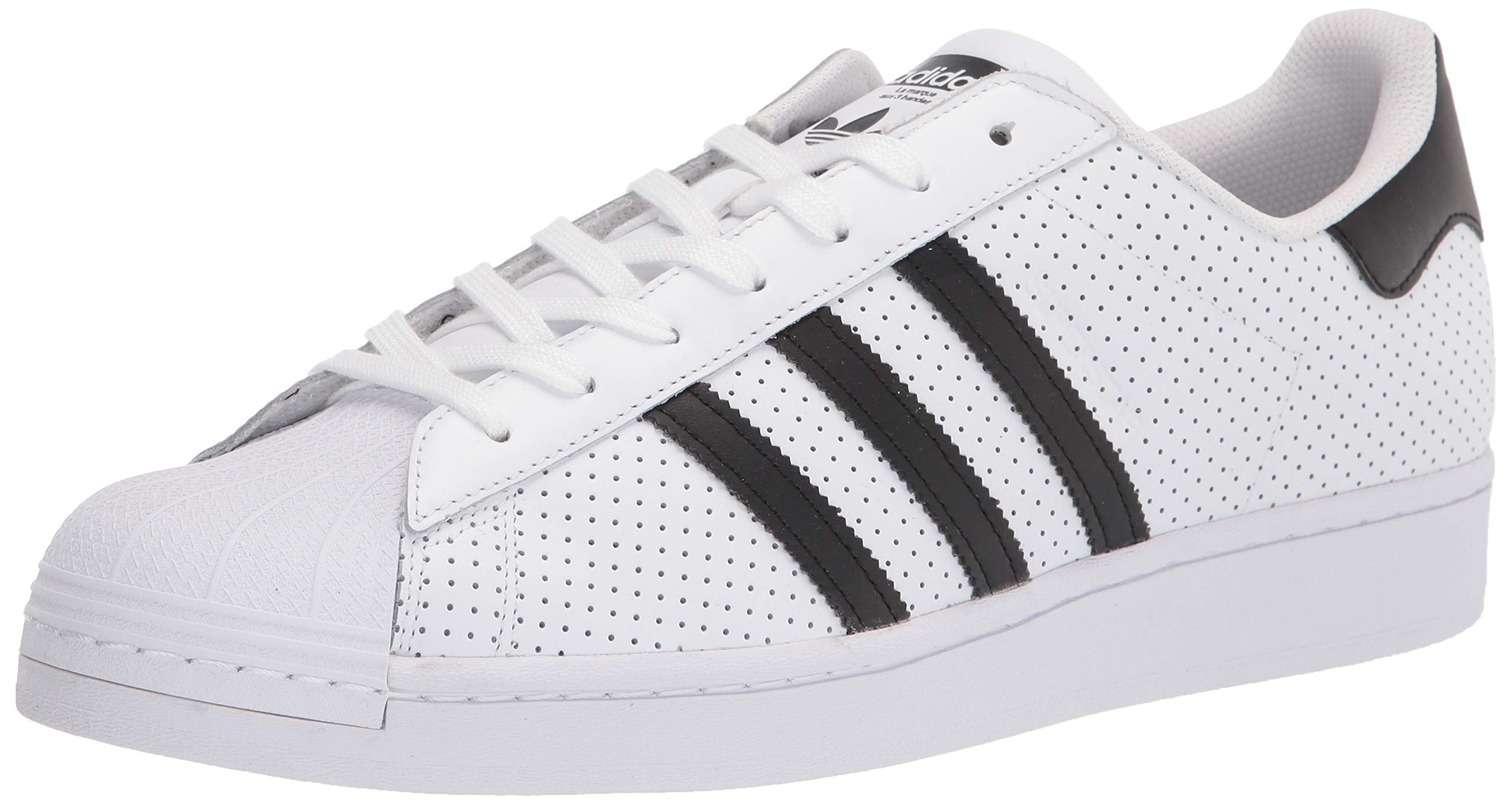 Adidas Originals Men's Superstar Sneakers - White/Black/White Colorway - Size 7 US - Classic Casual Shoes for Streetwear & Everyday Wear