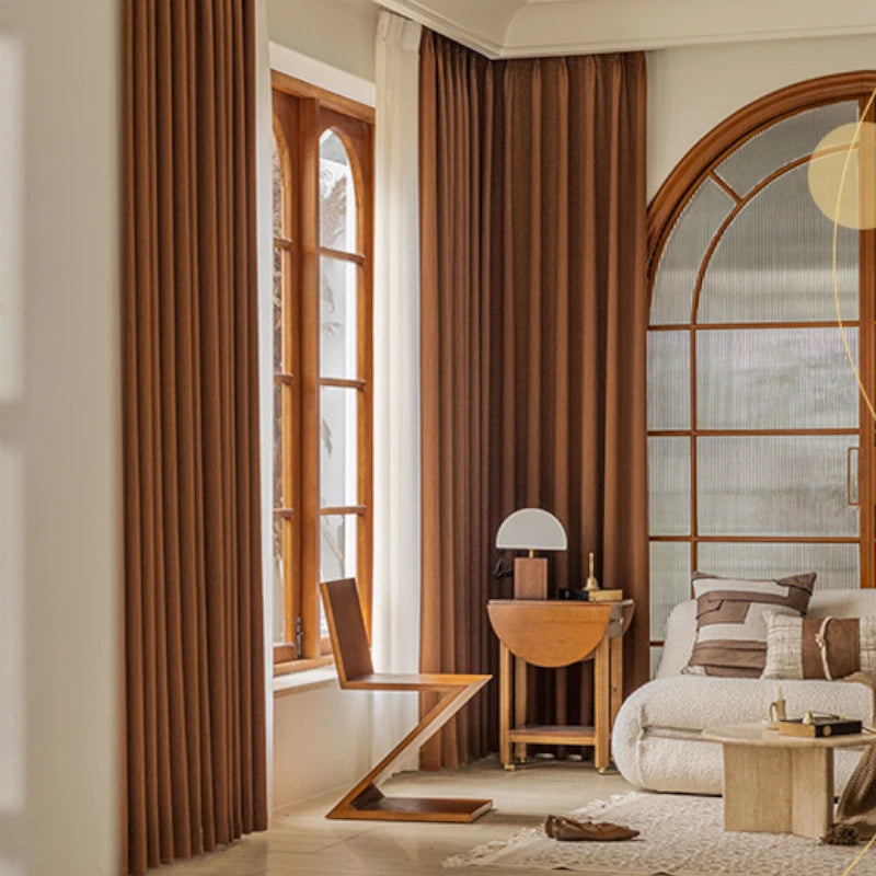 Claire Polyester Wavy Pattern Curtain Swatch - Elegant Window Treatment for Living Room, Bedroom & Home Decor