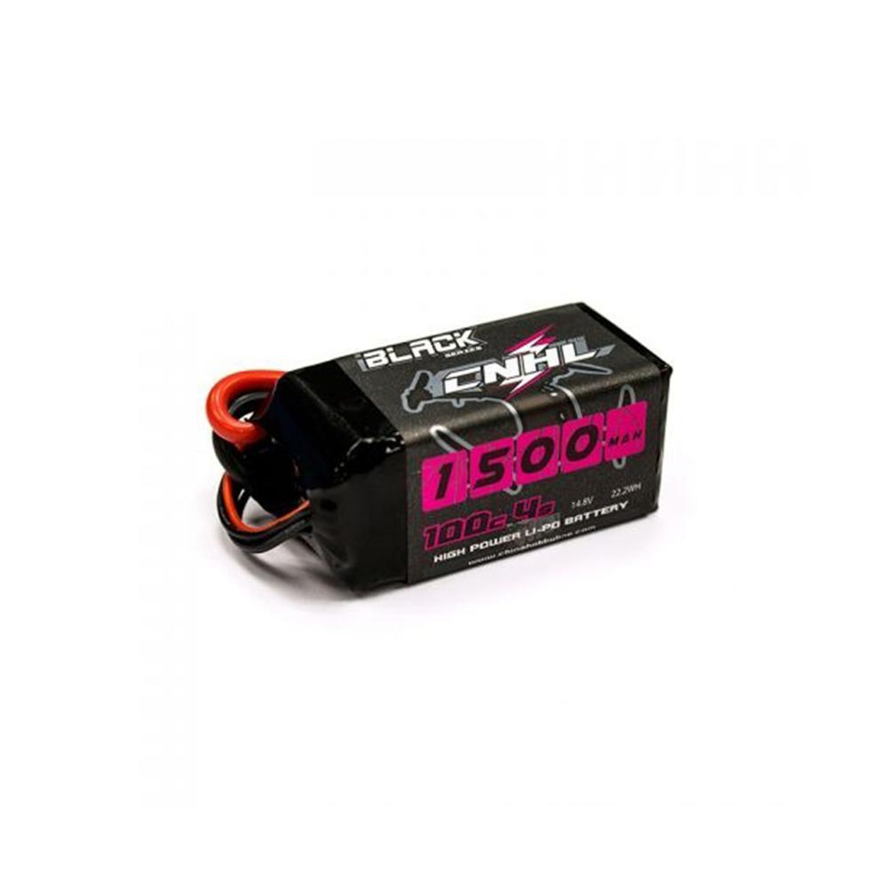 CNHL Black Series V2.0 14.8V 4S 1500mAh 100C LiPo Battery with XT60 Connector - High Performance RC Drone, Airplane, and Helicopter Power Supply