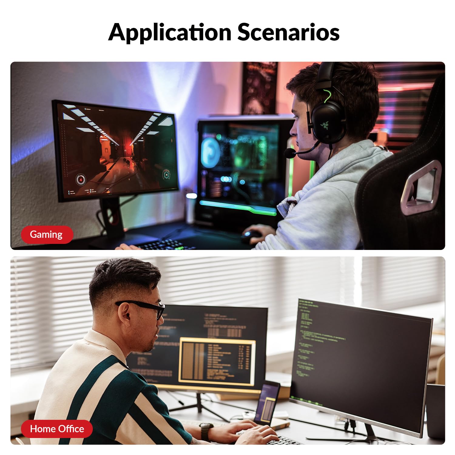 AV Access 8K DisplayPort KVM Switch for 2 Monitors & 2 Computers - Hotkey Switching, IR Remote, USB 3.0 Ports, Auto Wake-Up, Audio Out, DP1.4 Support (8K@60Hz, 4K@165Hz/144Hz) - Ideal for Gaming, Office & Multi-Tasking Workstations