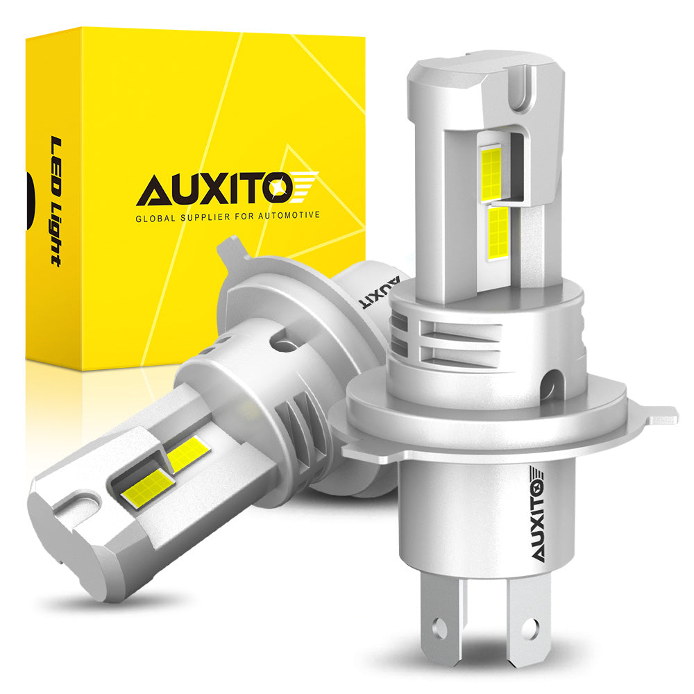 AUXITO 2024 Upgraded H4 9003 LED Headlight Bulbs - 800% Brighter, Wireless Design with Cooling Fan - 2 Pack - Perfect for Night Driving, Off-Road & Foggy Conditions