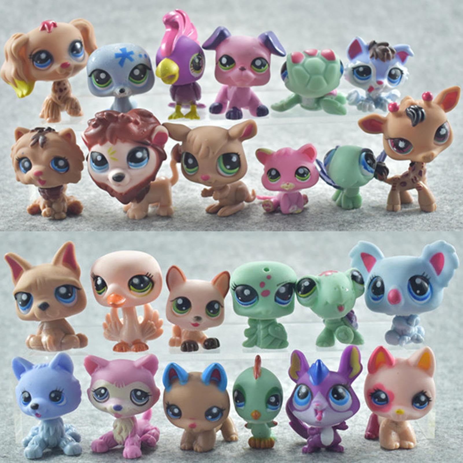 24-Piece LPS Pet Shop Figures Toy Set - Cute Collectible Small Pet Statues for Kids | Perfect for Playtime, Birthday Gifts & Pet-Themed Party Decorations