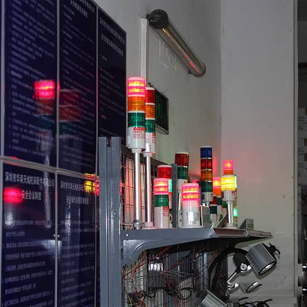 24V 3W LED Tower Warning Lights - Red/Green Industrial Signal Beacon for Residential Areas