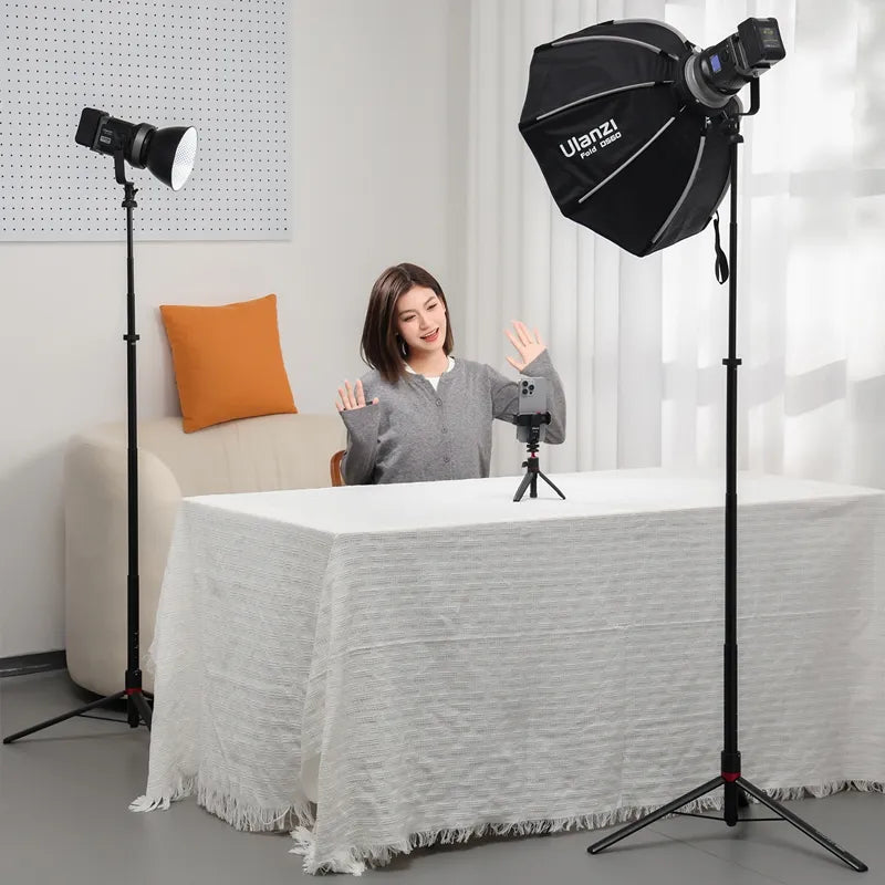 Ulanzi AT-05 2M Heavy Duty Foldable Light Stand for Photography, Video Shooting & Studio Lighting - Professional Aluminum Alloy Tripod with Carry Bag