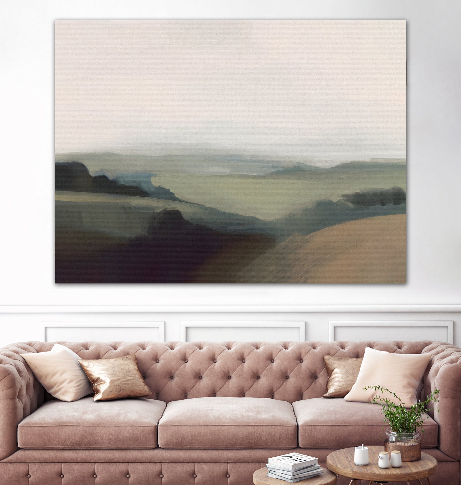 Abstract Landscape 02 Wall Art - Modern Canvas Painting for Home & Office Decor - Perfect for Living Room, Bedroom or Workspace