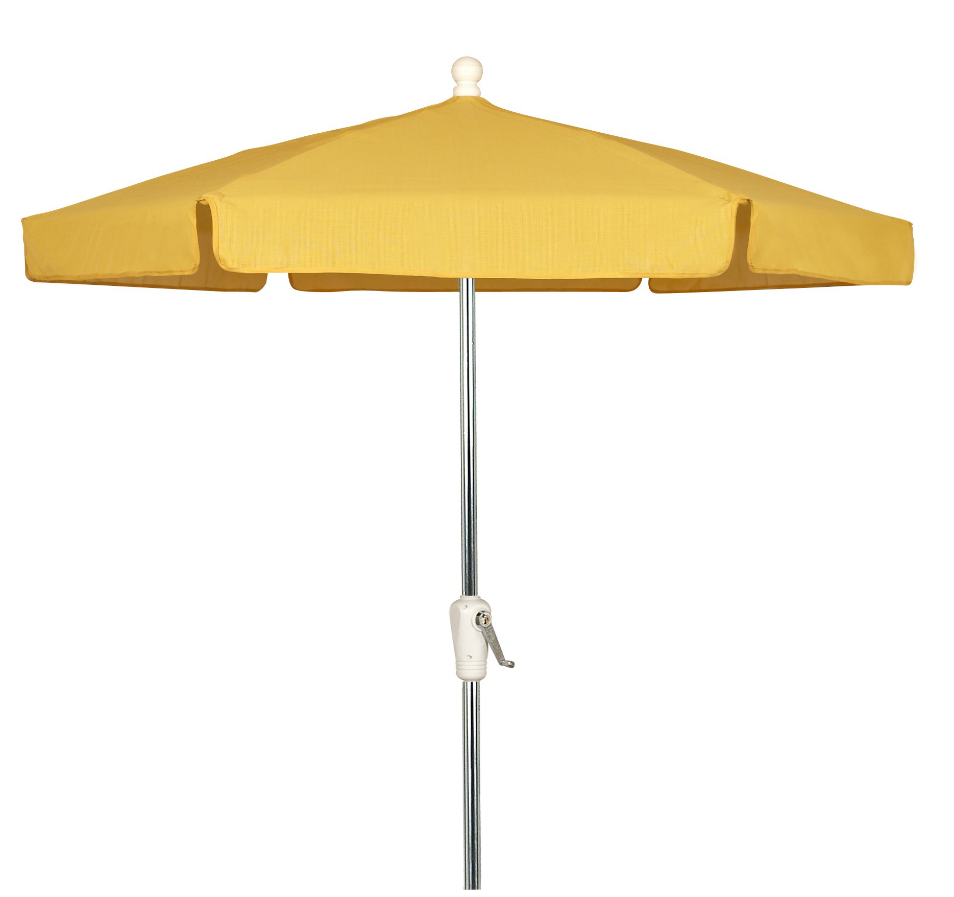 7.5ft Yellow Garden Umbrella with Push-Button Tilt - Bright Aluminum Pole for Patio, Poolside & Outdoor Dining | UV Protection Sun Shade