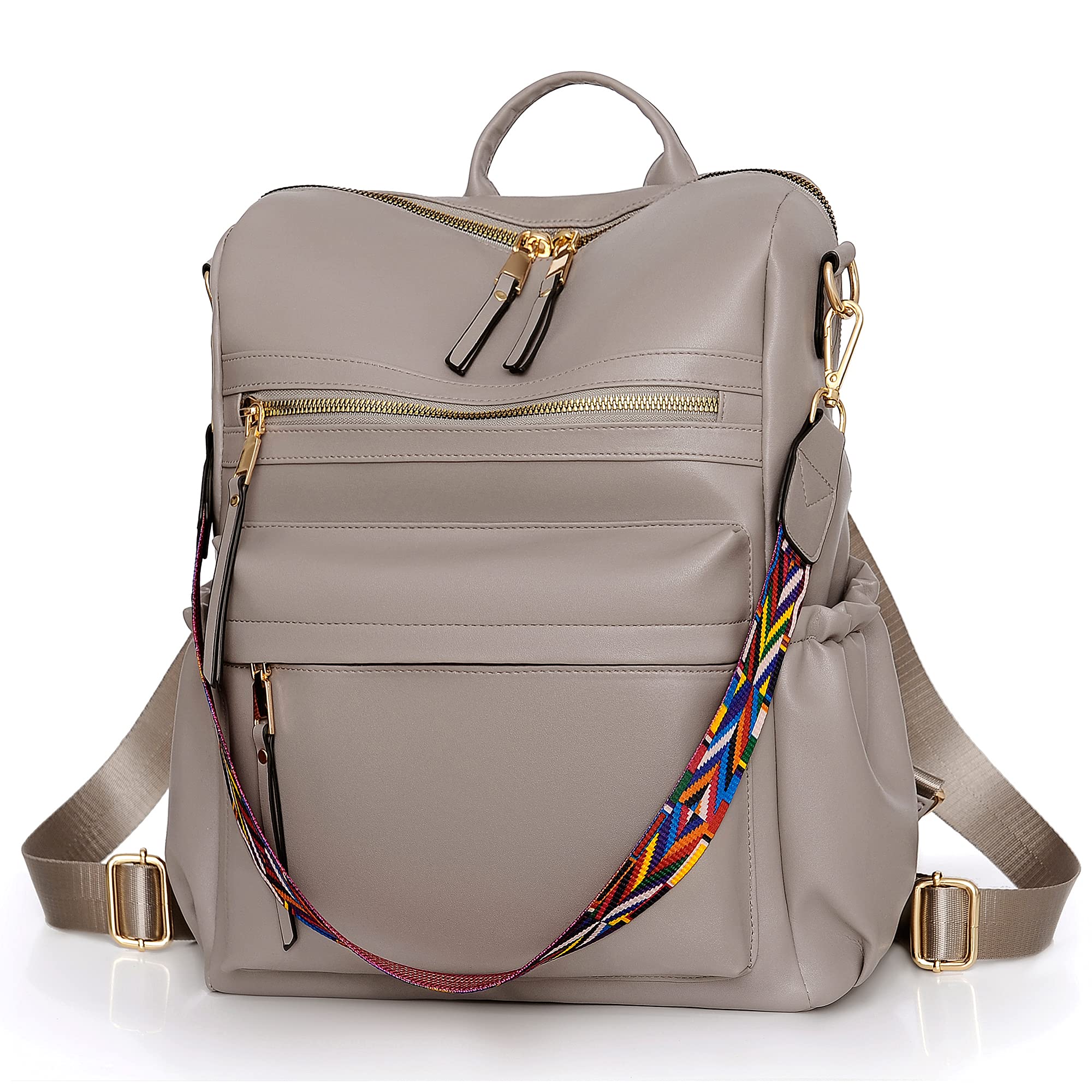 Dora & Liz Women's Leather Backpack Purse - Stylish Travel Shoulder Bag for Ladies, Designer Fashion Backpack for Work, School & Daily Use