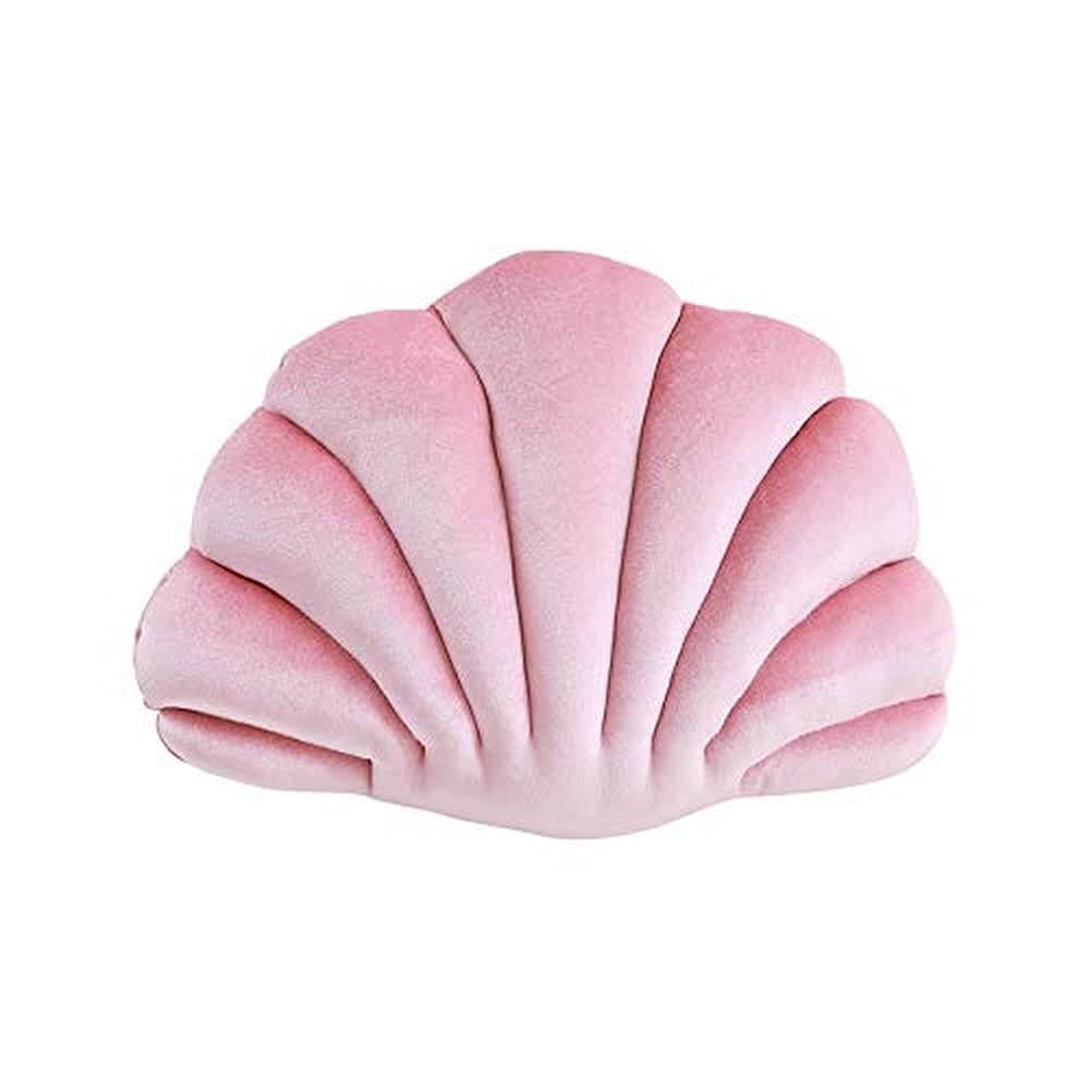 Fay Bless Seashell Decorative Throw Pillows for Couch, Bed & Patio Furniture - Soft Pink Small Outdoor Pillow Covers for Coastal Home Decor, Beach House Living Room & Boho Bedroom Accents
