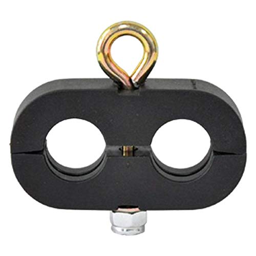 Tectran 940-22 Heavy Duty 2 Hole 1 Eye-Bolt Clamp for Air & Power Lines - Dual Air Hose Connection - Ideal for Truck, Trailer & Industrial Applications