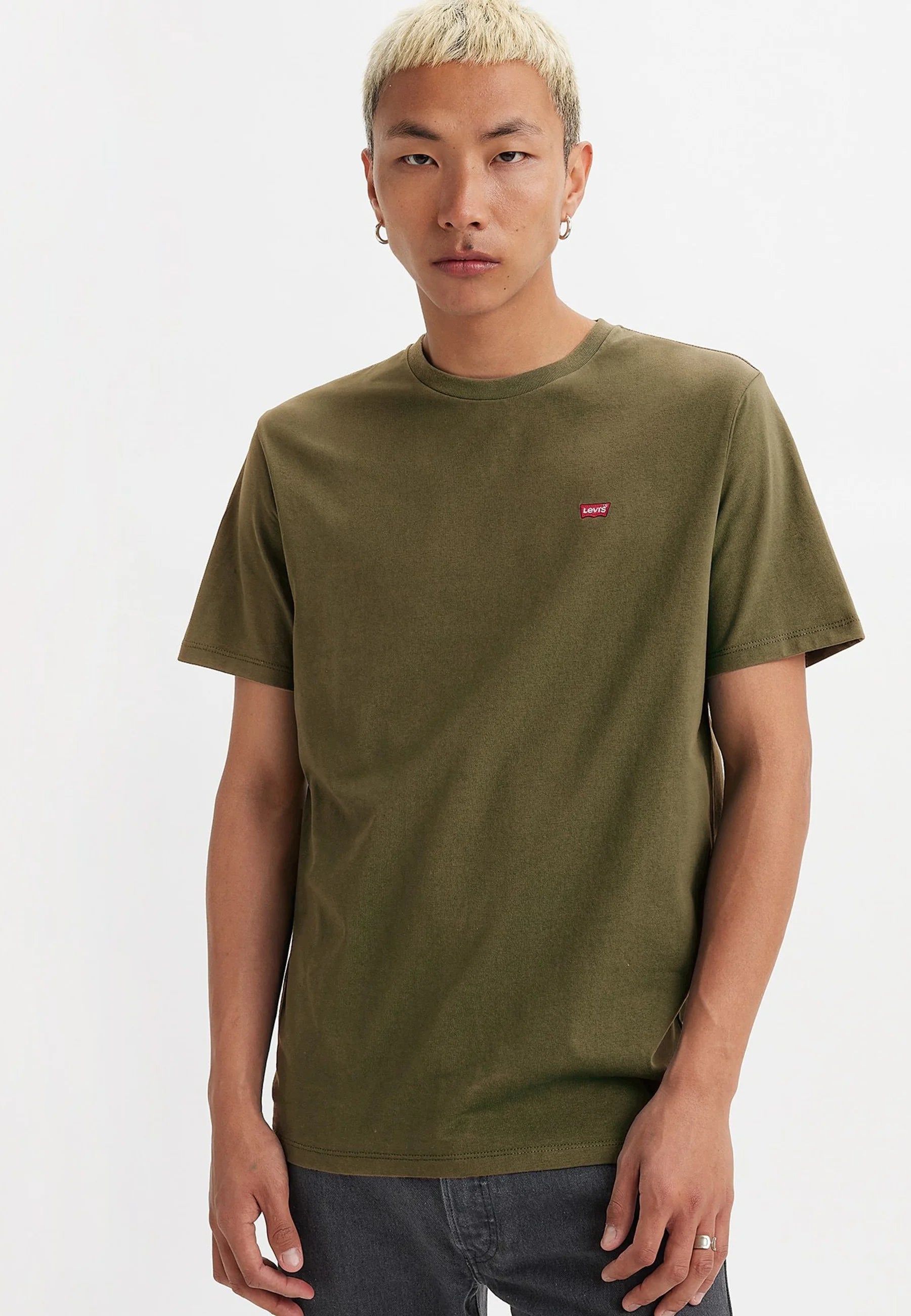 Levi's The Original Tee - Classic Cotton Crewneck T-Shirt for Men in Bluish Olive | Casual Wear, Street Style & Everyday Comfort