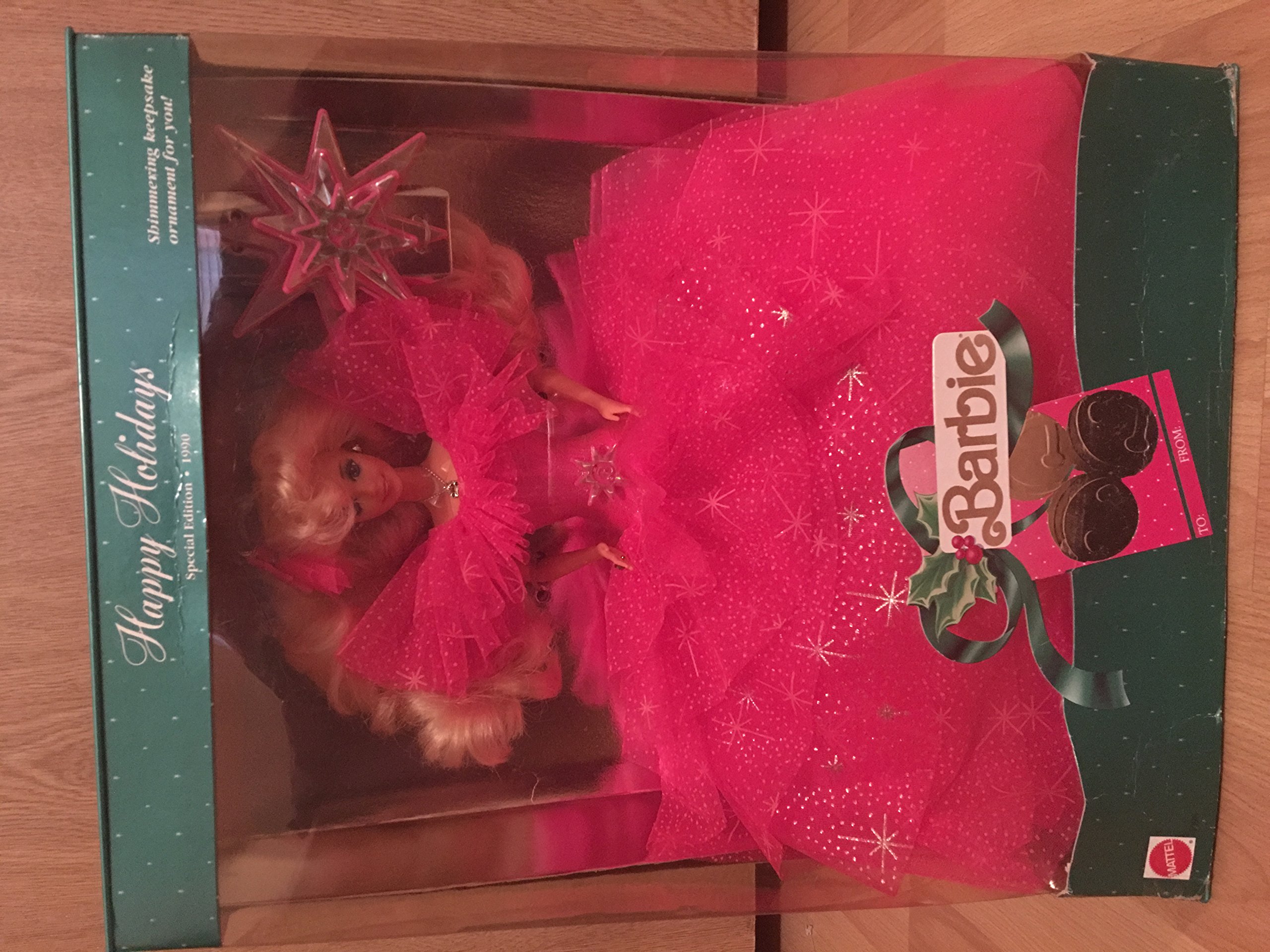 Vintage 1990 Barbie Happy Holidays Doll by Mattel - Perfect for Collectors & Holiday Decorations