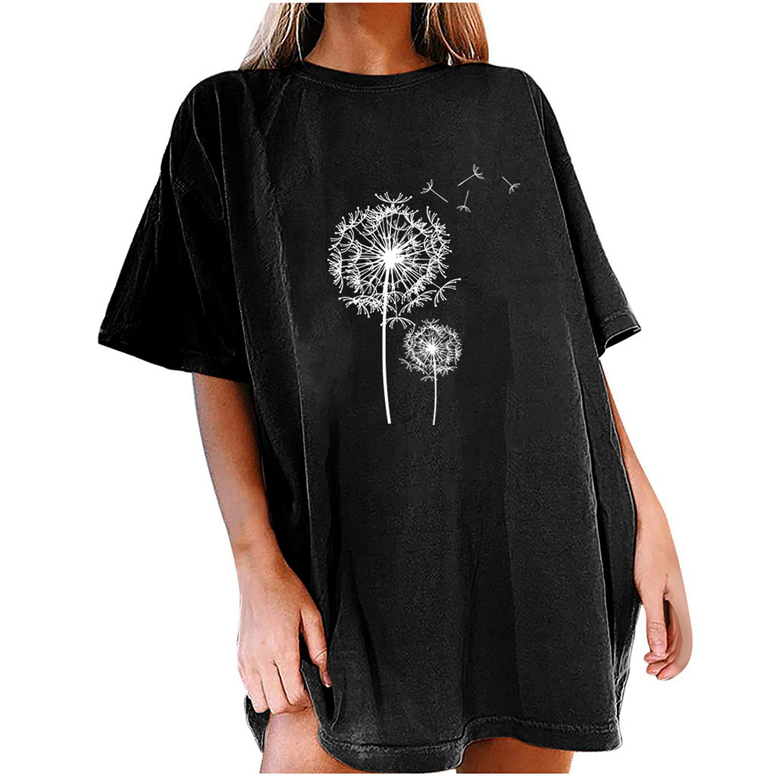 Vintage Butterfly Graphic T-Shirts for Women - 100% Cotton Oversized Short Sleeve Round Neck Tee - Casual Summer Outfit, Streetwear Fashion, Weekend Comfort Wear