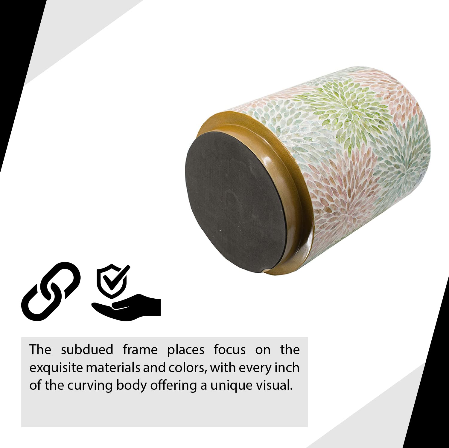 A&B Home Cylinder Capiz Stool - 18