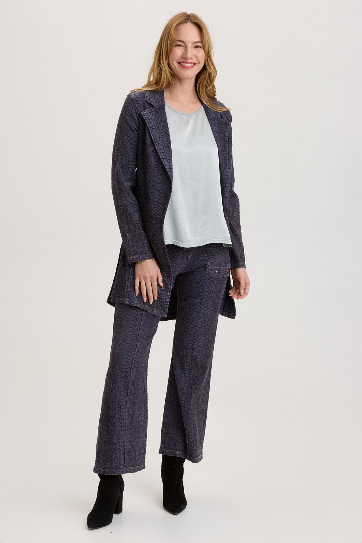 Rhodora Women's Long Blazer Jacket - Elegant Office Wear & Formal Outfits for Business, Parties & Special Occasions