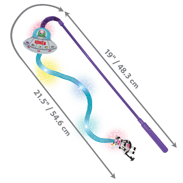 KONG Teaser UFO Cat Toy - Interactive Flying Disc for Cats, Fun Exercise & Play - Perfect for Indoor & Outdoor Use, Encourages Hunting Instincts