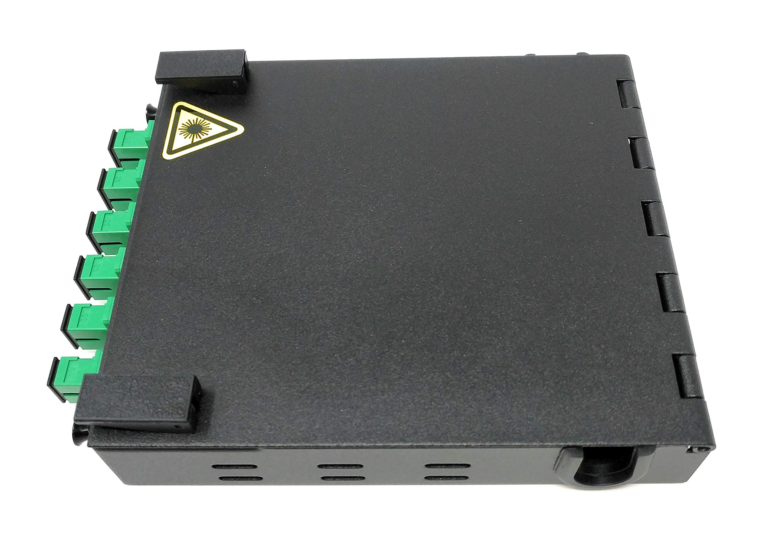 6 Port Wall Mount Fiber Enclosure with Splicing Module - SC-APC Singlemode Simplex Kit (Includes 1M 6-Strand SC-APC SM Pigtail & 6-Port Panel) - Ideal for Data Centers, Telecom Rooms & FTTH Installations