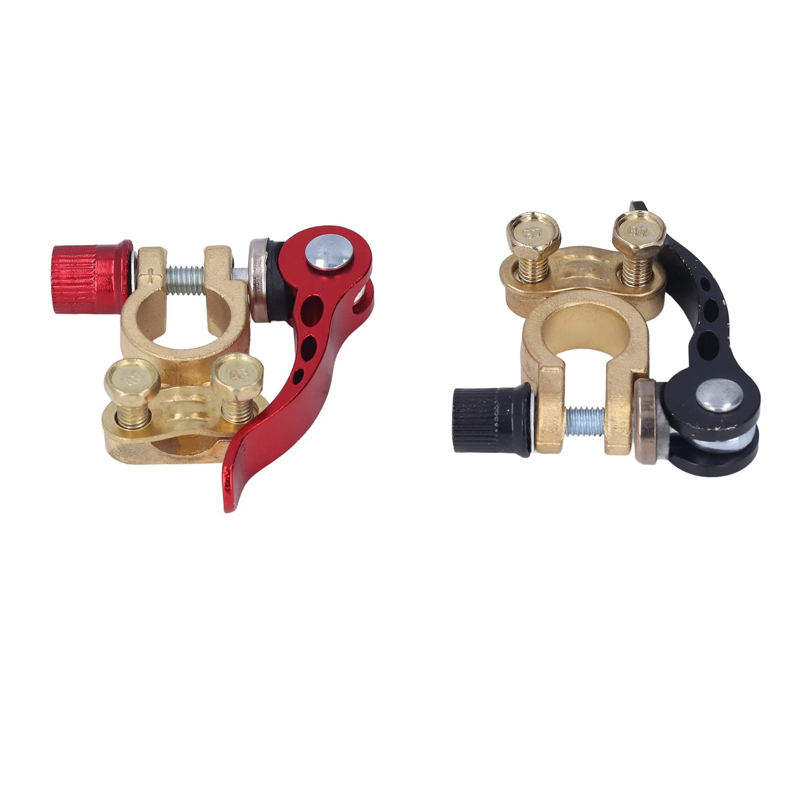 Car Battery Terminal Clamps - 2PCS Quick Disconnect Connectors for Positive/Negative Power Terminals - Perfect for Auto Maintenance & Repair