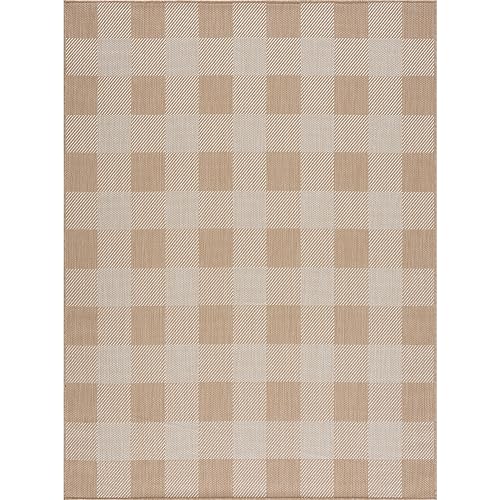Checkered - Beige / White