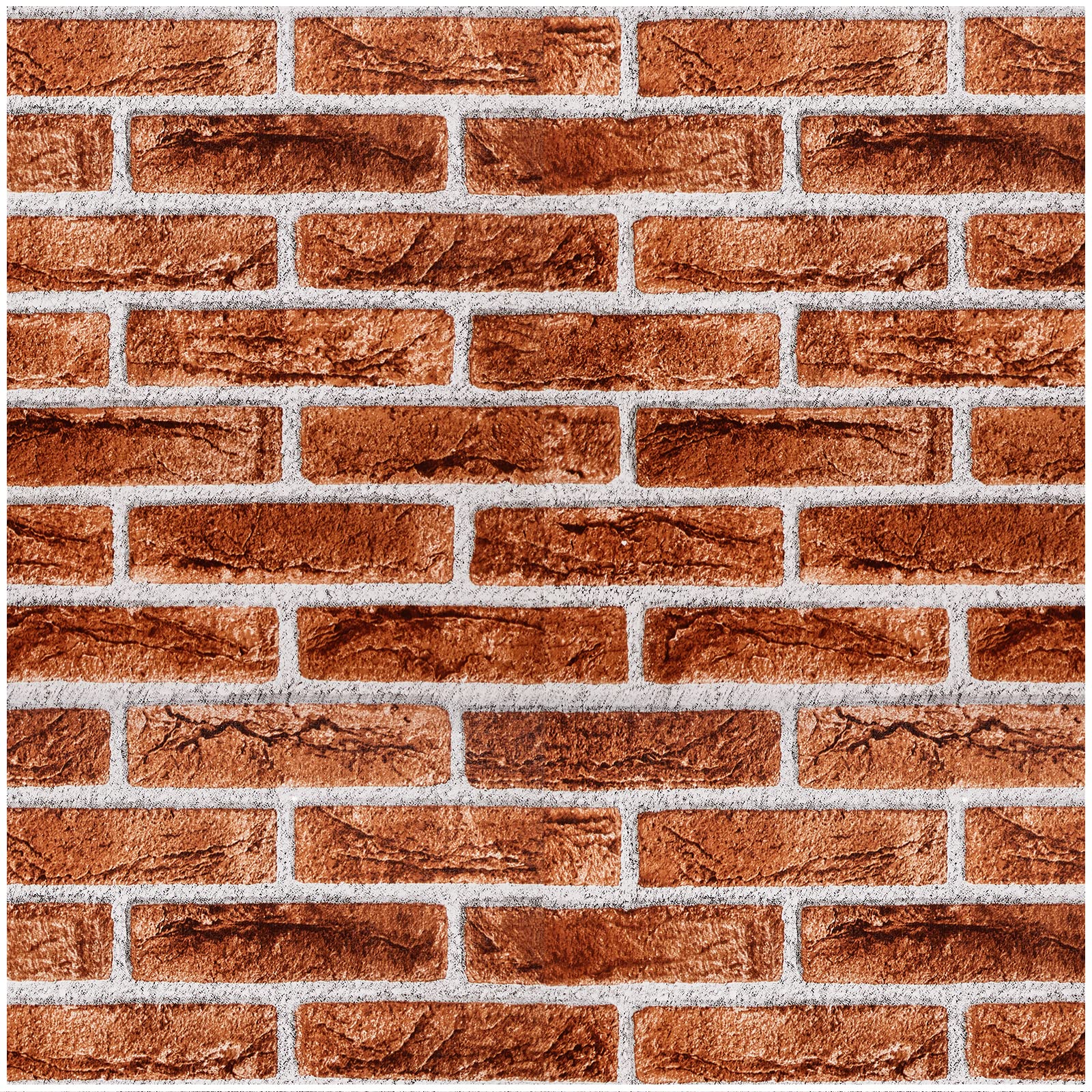 Brick Peel and Stick Wallpaper - Self-Adhesive Decorative Wallpaper for Home, Apartment, Fireplace & Christmas Decor (Red, 17.7 x 118 Inches) - Perfect for Accent Walls, DIY Projects & Seasonal Home Styling