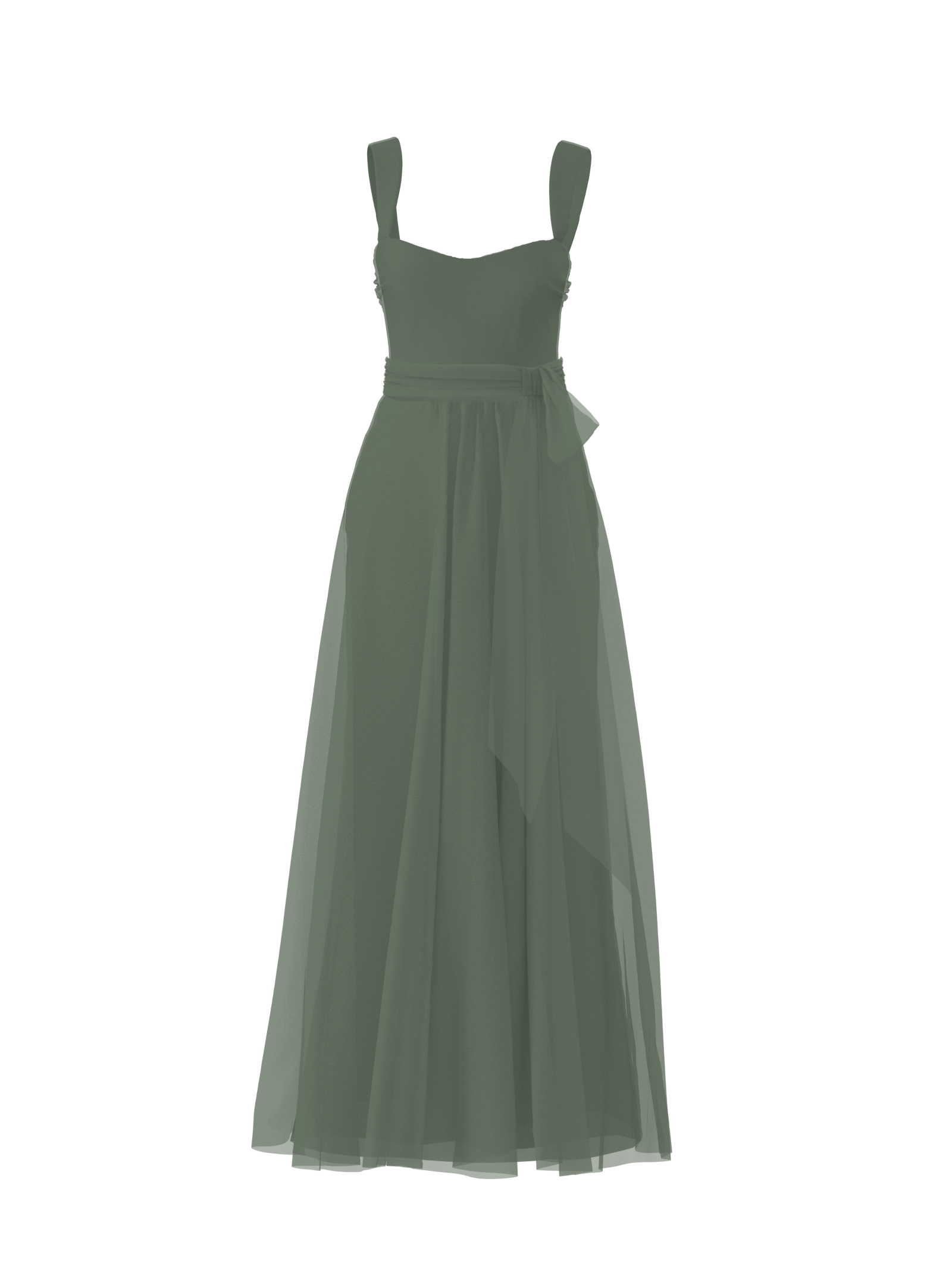 Alexis Olive Bodice & Justine Skirt with Sash Belt - Elegant Women's Fashion Set for Parties, Weddings & Special Occasions