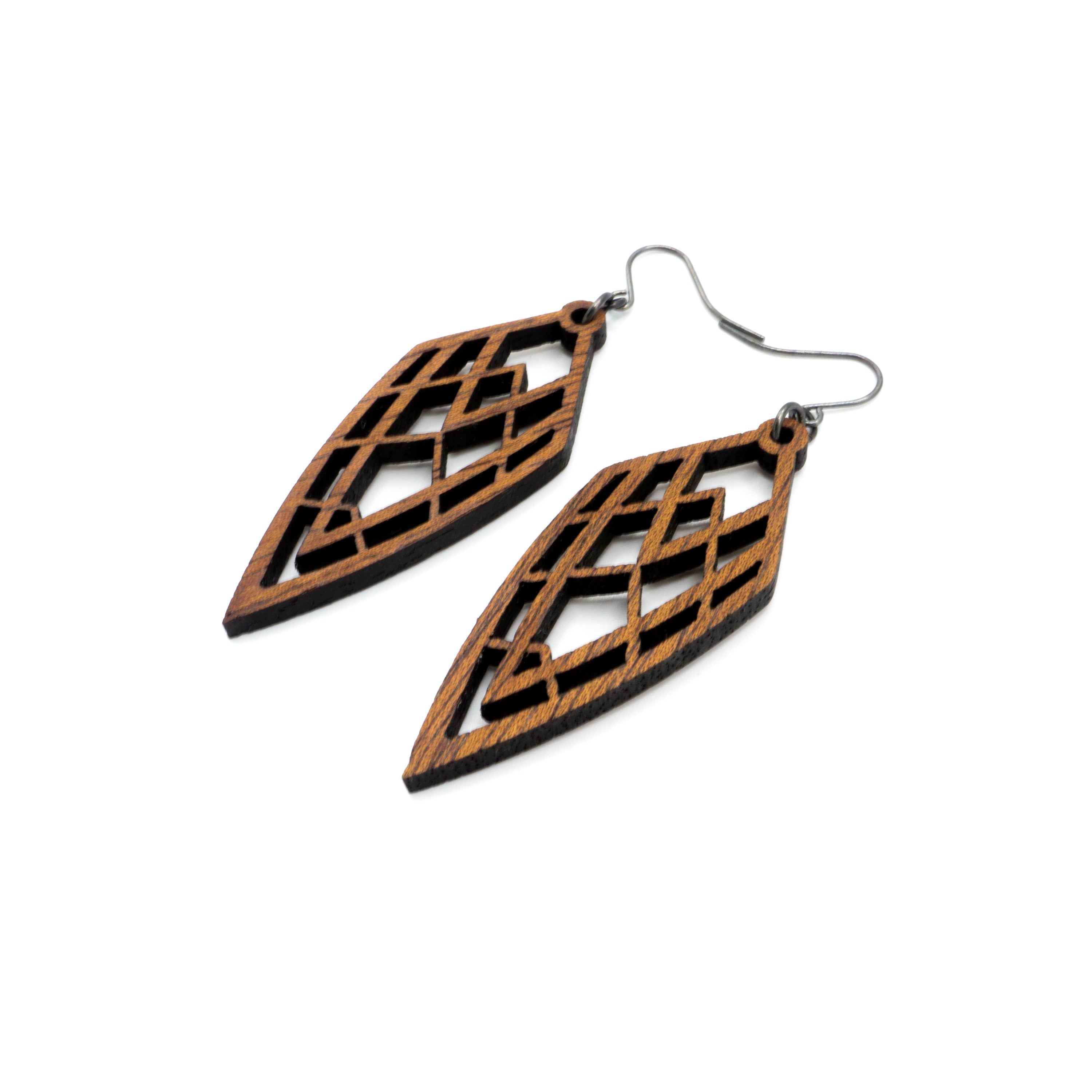 Arrowhead 01 [Small] - Handmade Walnut Wood Earrings for Women | Lightweight Dangle Earrings for Everyday Wear, Boho Chic Jewelry Gift