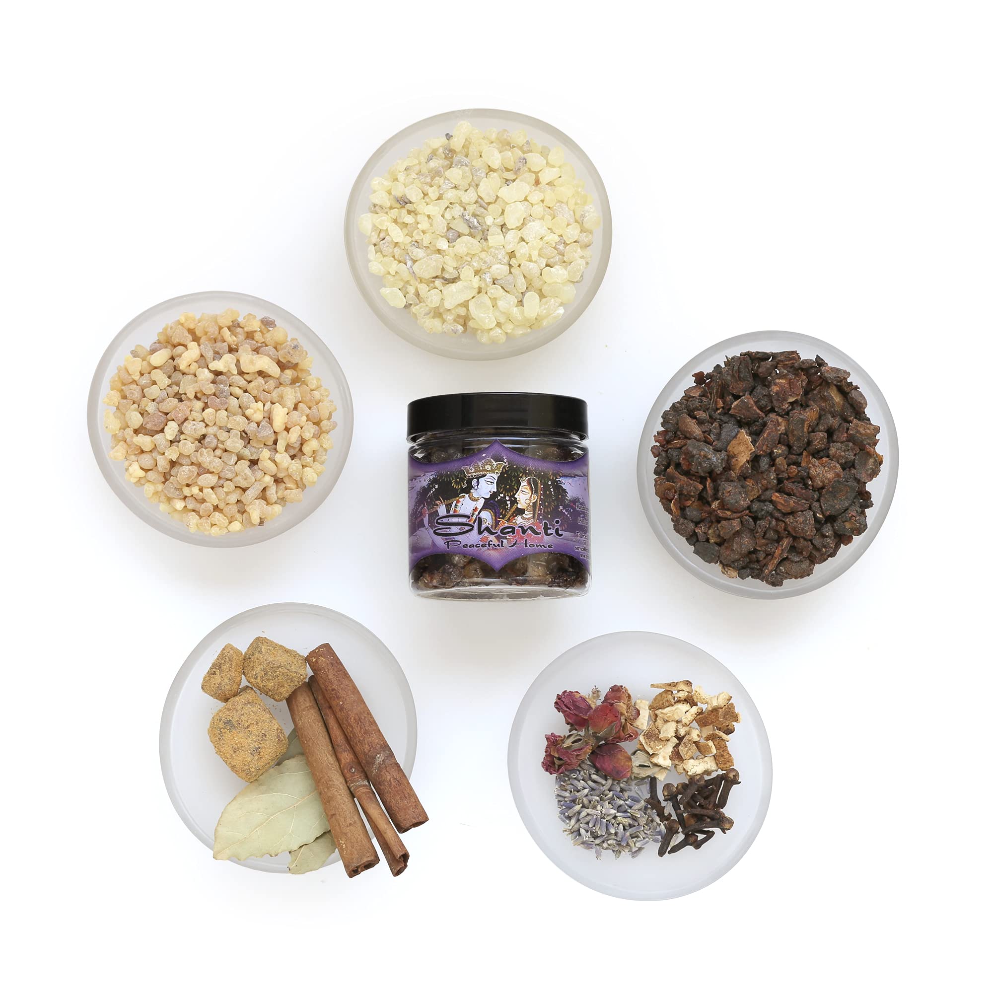 Shanti - Peaceful Home Scented Resin Incense by Prabhuji's Gifts - Premium Aromatherapy for Meditation, Yoga & Relaxation at Home