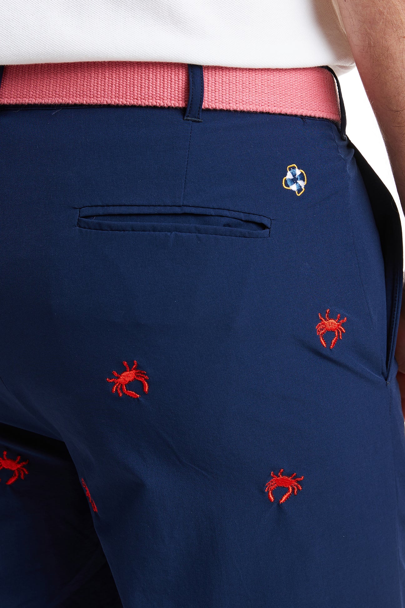 ACKformance Short Nantucket Navy with Red Crab - Comfortable Men's Casual Shorts for Summer Beach, Golf & Outdoor Activities