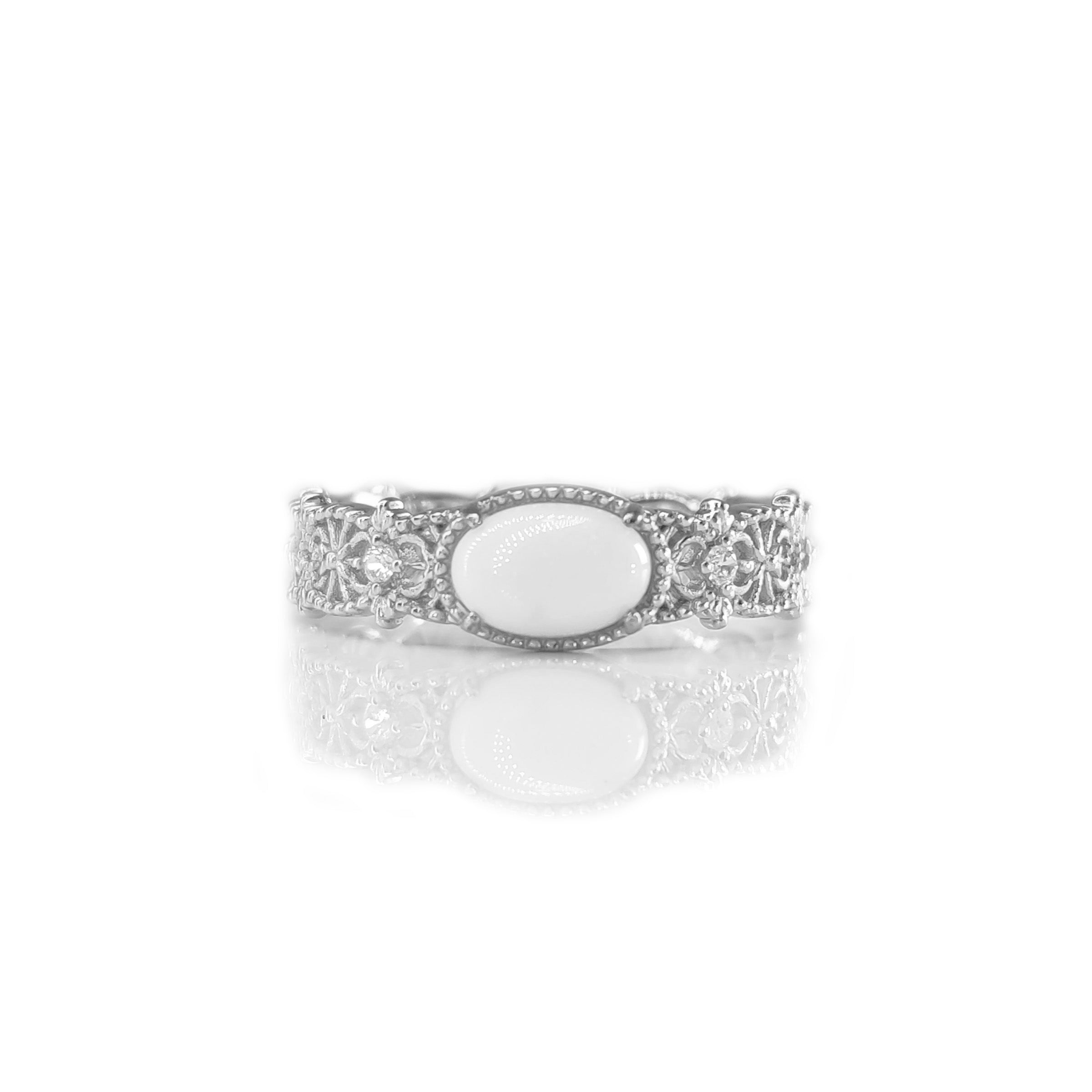 Lace Reverie Breastmilk Ring - Elegant Nursing Jewelry for Breastfeeding Moms - Perfect for Maternity Photos, Baby Showers & Nursing Gifts