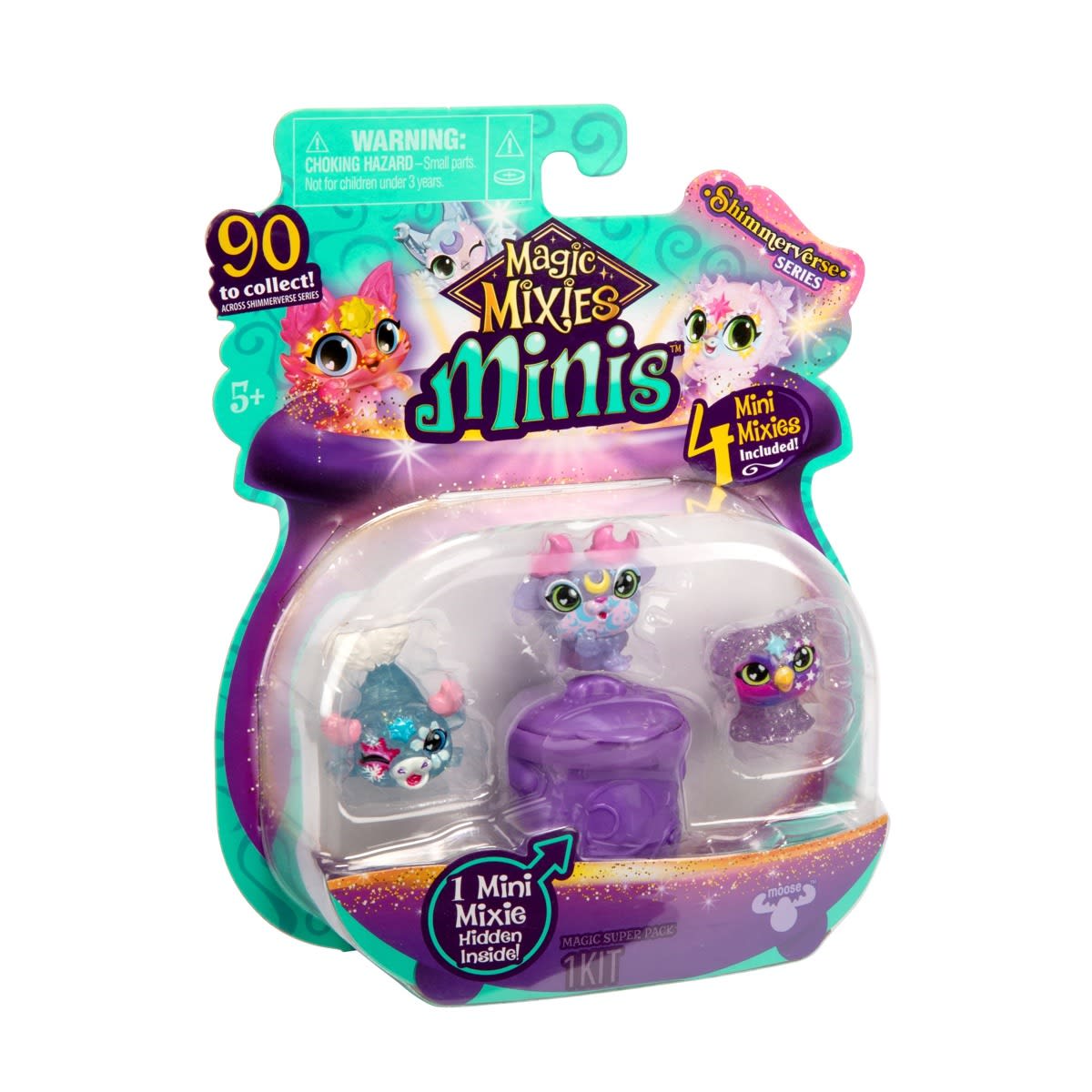 Magic Mixies Minis Shimmerverse Series 1 - 4-Pack Assorted Collectible Toy Figures for Kids | Perfect for Playtime, Party Favors & Display Collections