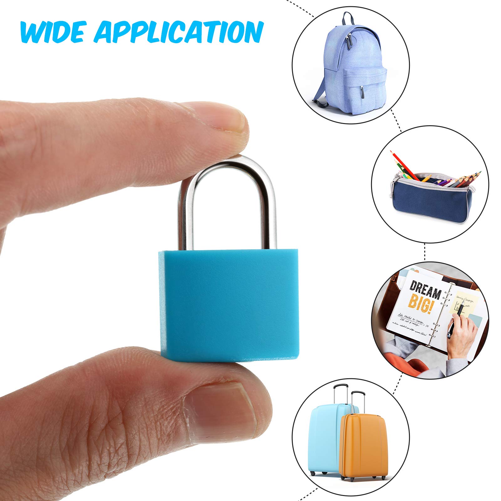 10-Pack Mini Padlock Set - 1.25