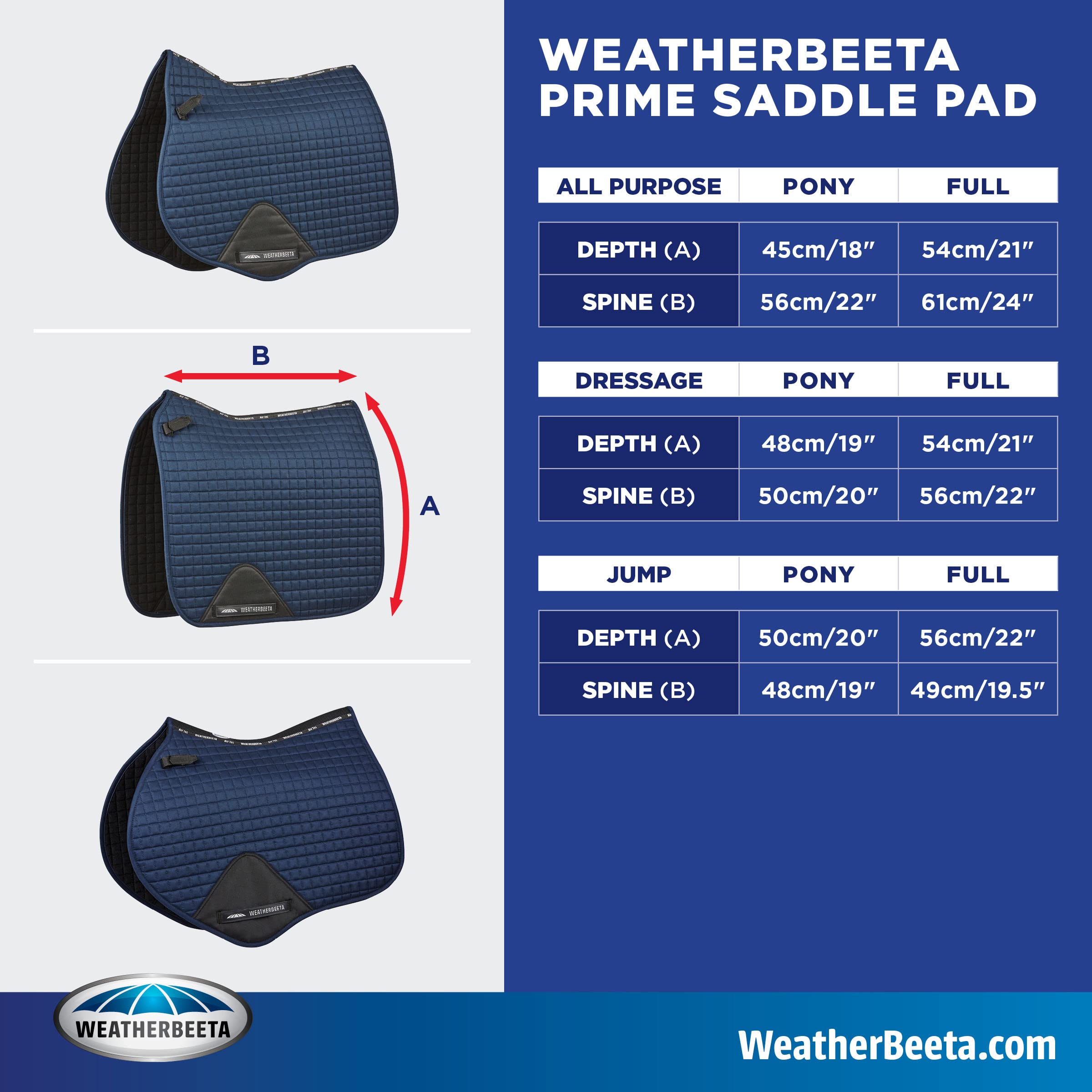 Weatherbeeta Prime Marble Shimmer Jump Shaped Saddle Pad - Breathable Equestrian Riding Pad for Horses - Perfect for Show Jumping, Dressage & Training Sessions