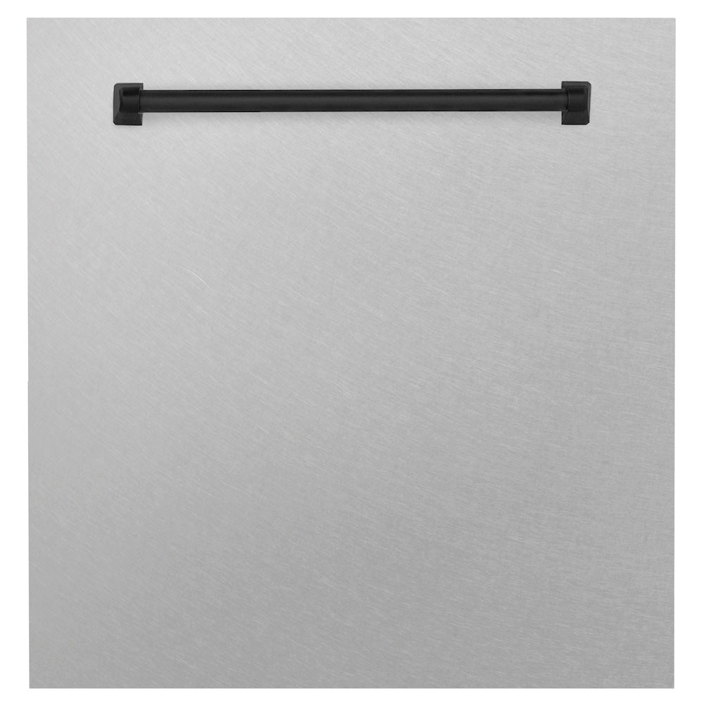 ZLINE Autograph Edition 24 Inch Monument Dishwasher Panel - Matte Black Handle & Multiple Color Options (DPMTZ 24 MB) | Built-In Dishwasher Cover Panel for Modern Kitchen Design