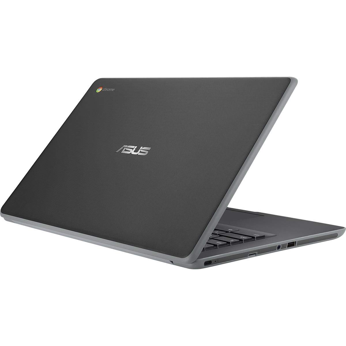 ASUS Chromebook C403NA-YS02 14-inch Laptop - Intel Celeron N3350 1.1GHz, 4GB RAM, 32GB eMMC, USB 3.1, Chrome OS - Dark Grey | Lightweight & Portable for Students, Business Travel & Remote Work