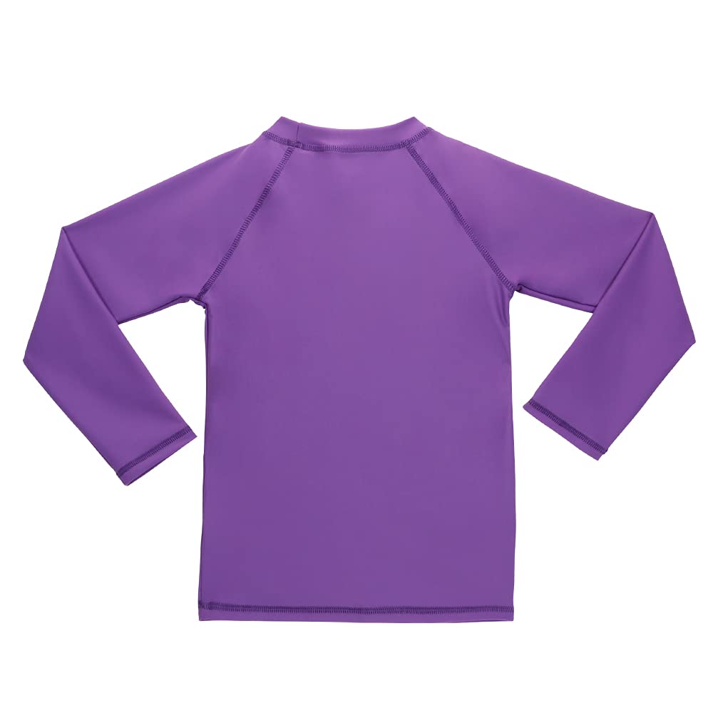 Girls' UPF 50+ Long Sleeve Rashguard Swim Shirt for Kids & Toddlers - Sun Protection for Swimming Pool & Beach Activities