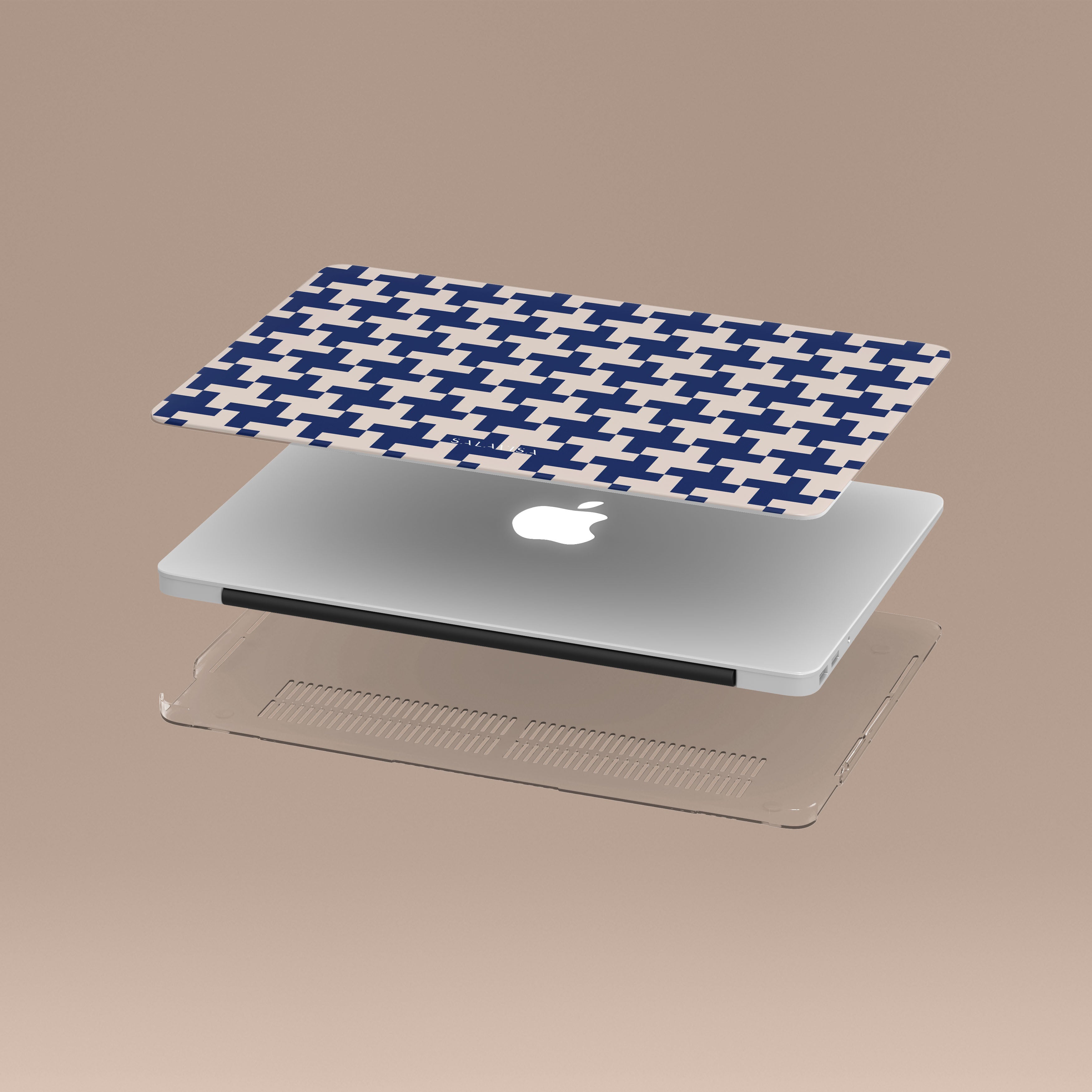 Stylish Blue Glen Plaid MacBook Pro/Air Case - Durable Protective Cover for 13/15 Inch Laptops - Perfect for Work, Travel & School Accessories