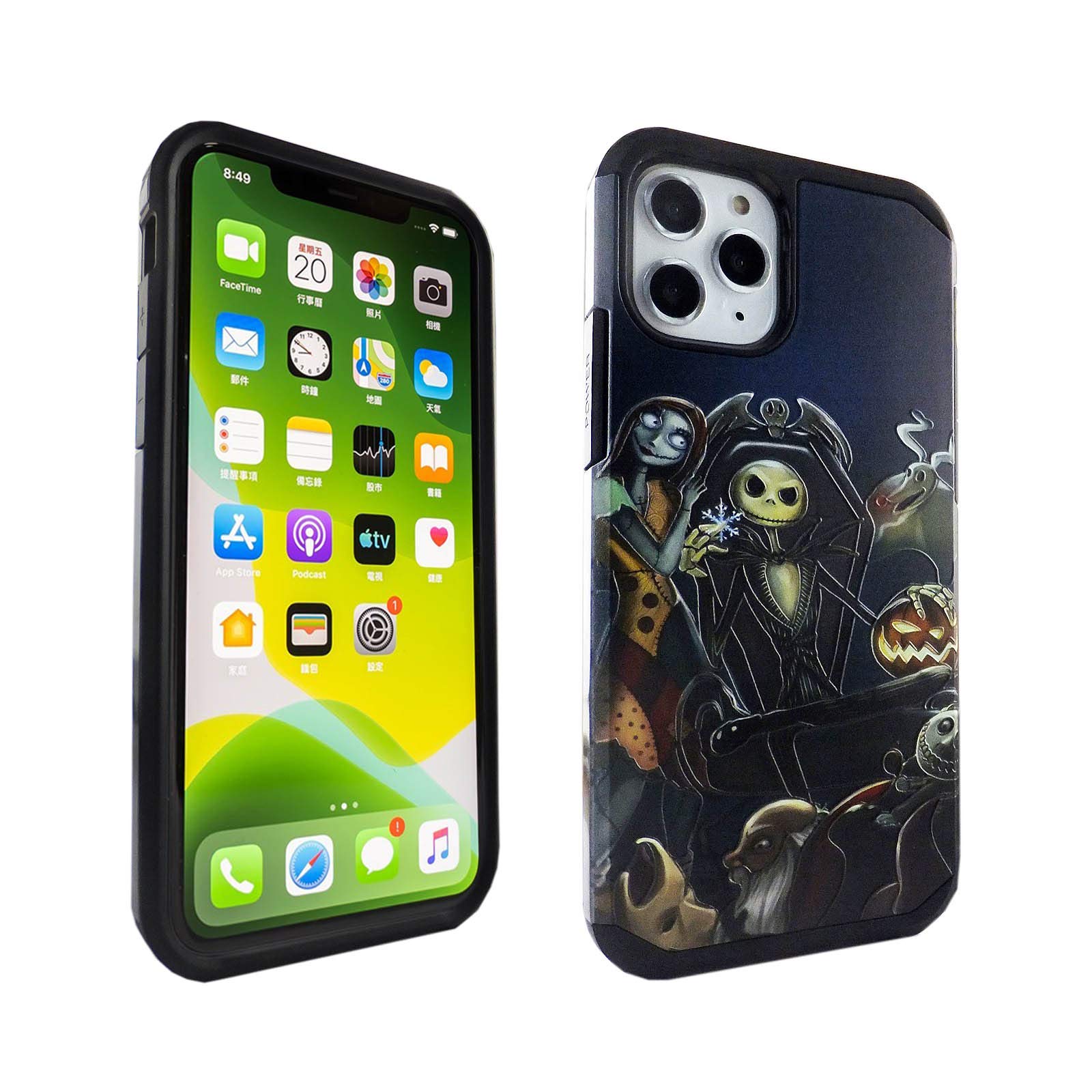 iPhone 11 Pro Max Case 6.5 Inch - CASEMPIRE Nightmare Before Christmas Hybrid Shockproof Cover | Slim Fit, Anti-Fade Protection | Jack O Lantern & Sally Design | Perfect for Halloween, Christmas Gifts & Everyday Use
