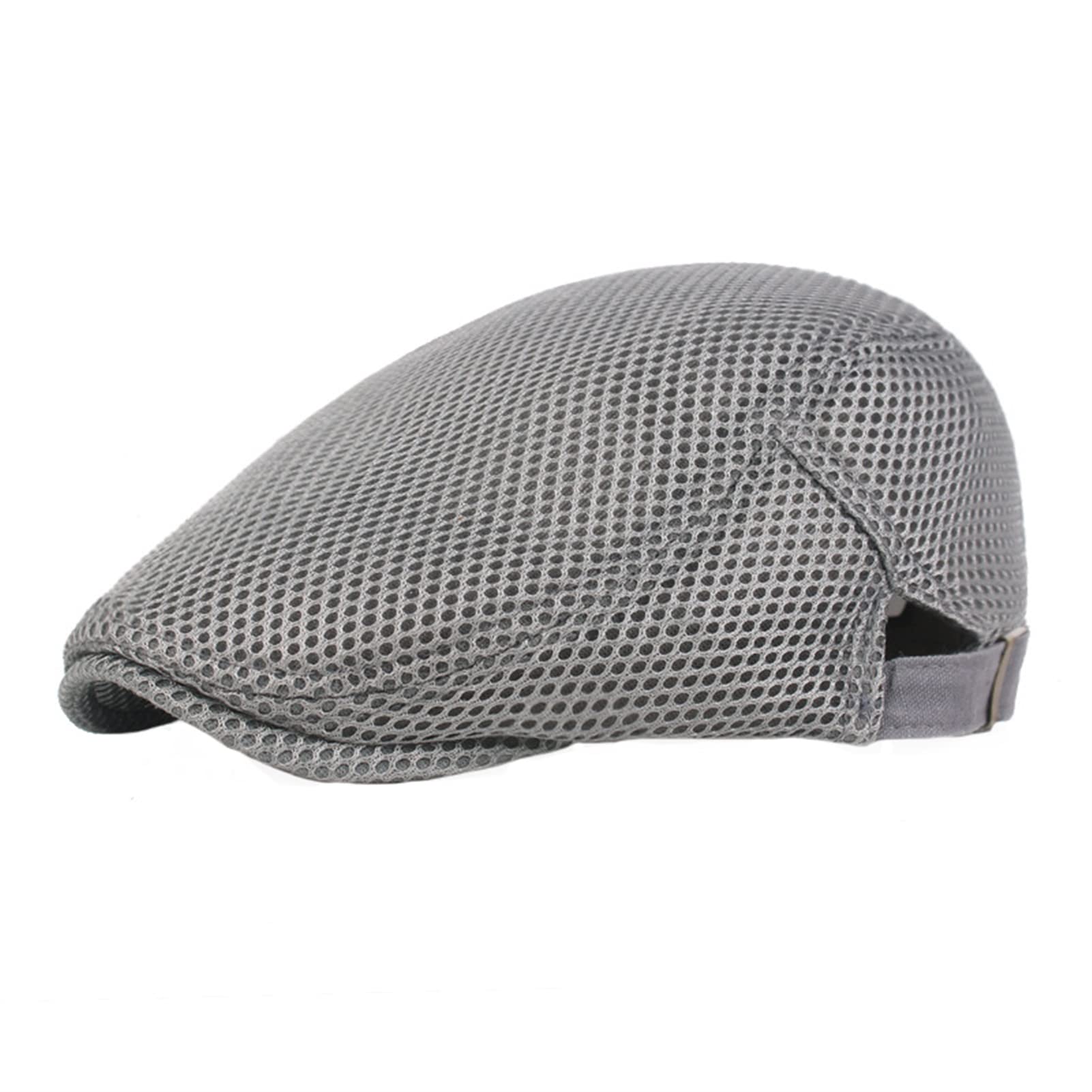 Lifup Unisex Breathable Mesh Newsboy Hat - Adjustable Summer Flat Cap for Men & Women | Perfect for Golf, Ivy League Style, Cabbie & Gatsby Fashion