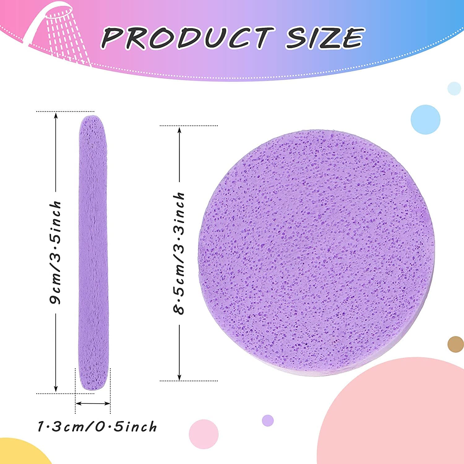 12 Pack Compressed Facial Sponges for Makeup Removal | Professional Exfoliating & Cleansing Round Sponge Pads | Spa Quality for Women | Includes 1 Pack Wet Wipes | Perfect for Daily Skincare & Travel
