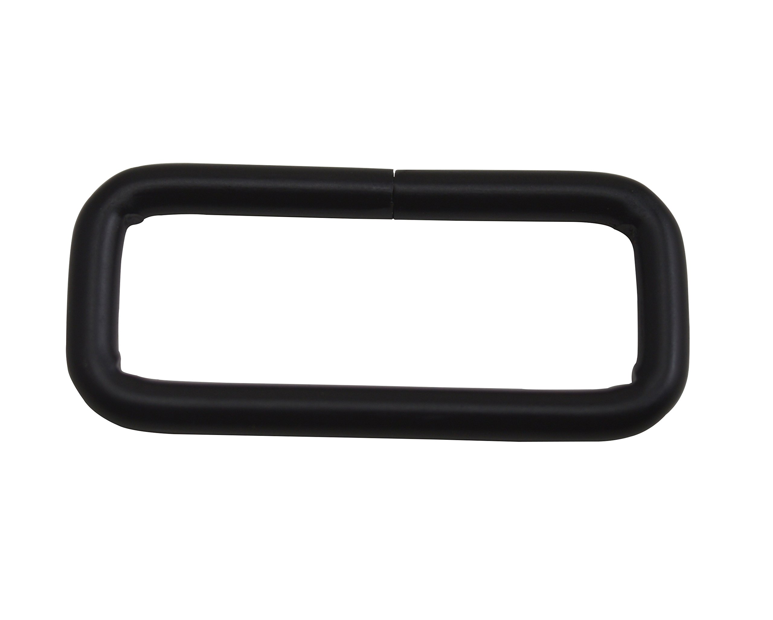 Wuuycoky 1.5 Inch Black Rectangle Rings - No Weld Loop Rings for Straps, Webbing & Belts - Heavy Duty Buckle Hardware (Multiple Quantity Options) - Perfect for DIY Crafts, Pet Collars, Backpack Straps & Fashion Accessories