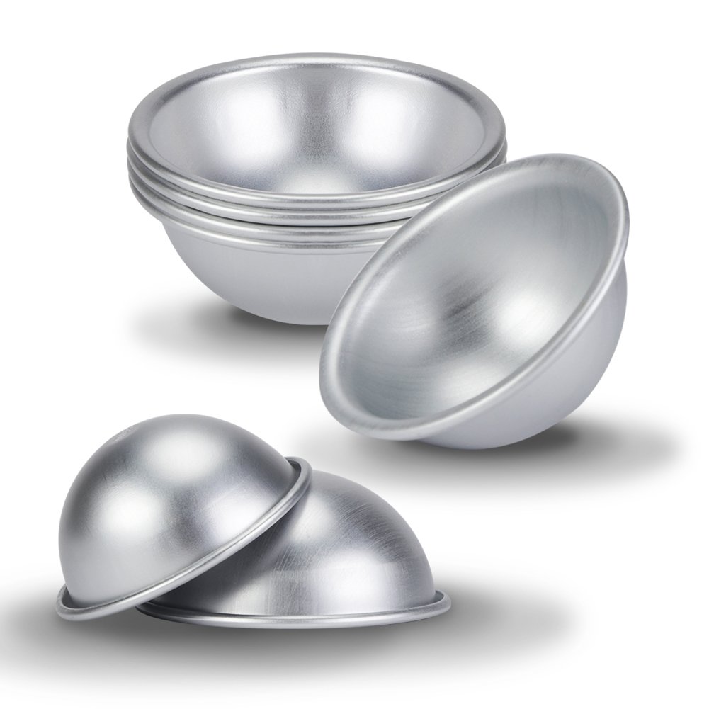 3.22 x 1.37 Inch Aluminum Hemisphere Cake Pan - Perfect for Baking Half Ball Cakes, Bikini Cakes, Desserts & Puddings | Ideal for Birthday Parties, Wedding Cakes & Creative Baking Projects