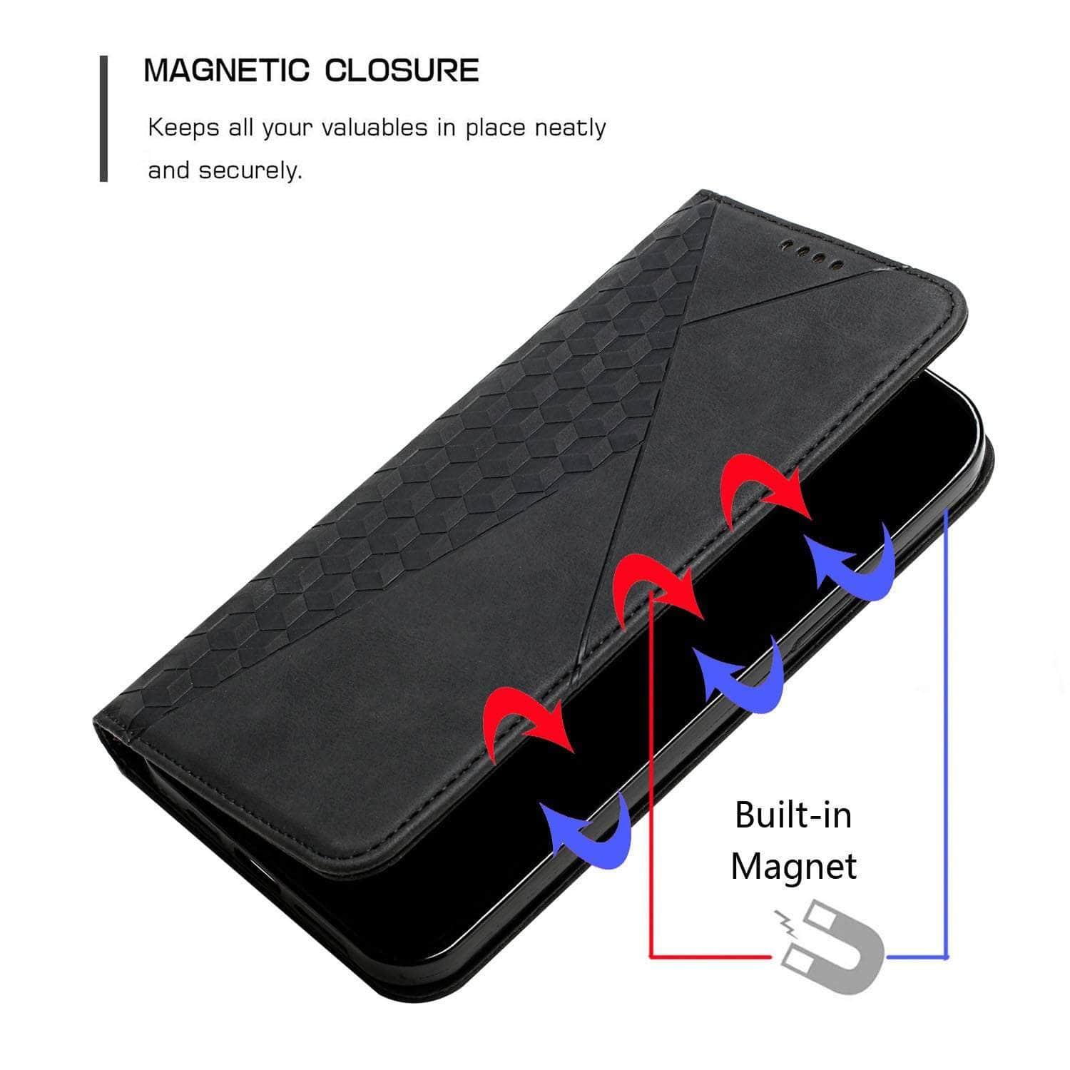 Samsung Galaxy S23 Plus Magnetic Leather Case - Premium Protection with Strong Magnetic Mount for Car & Home Use