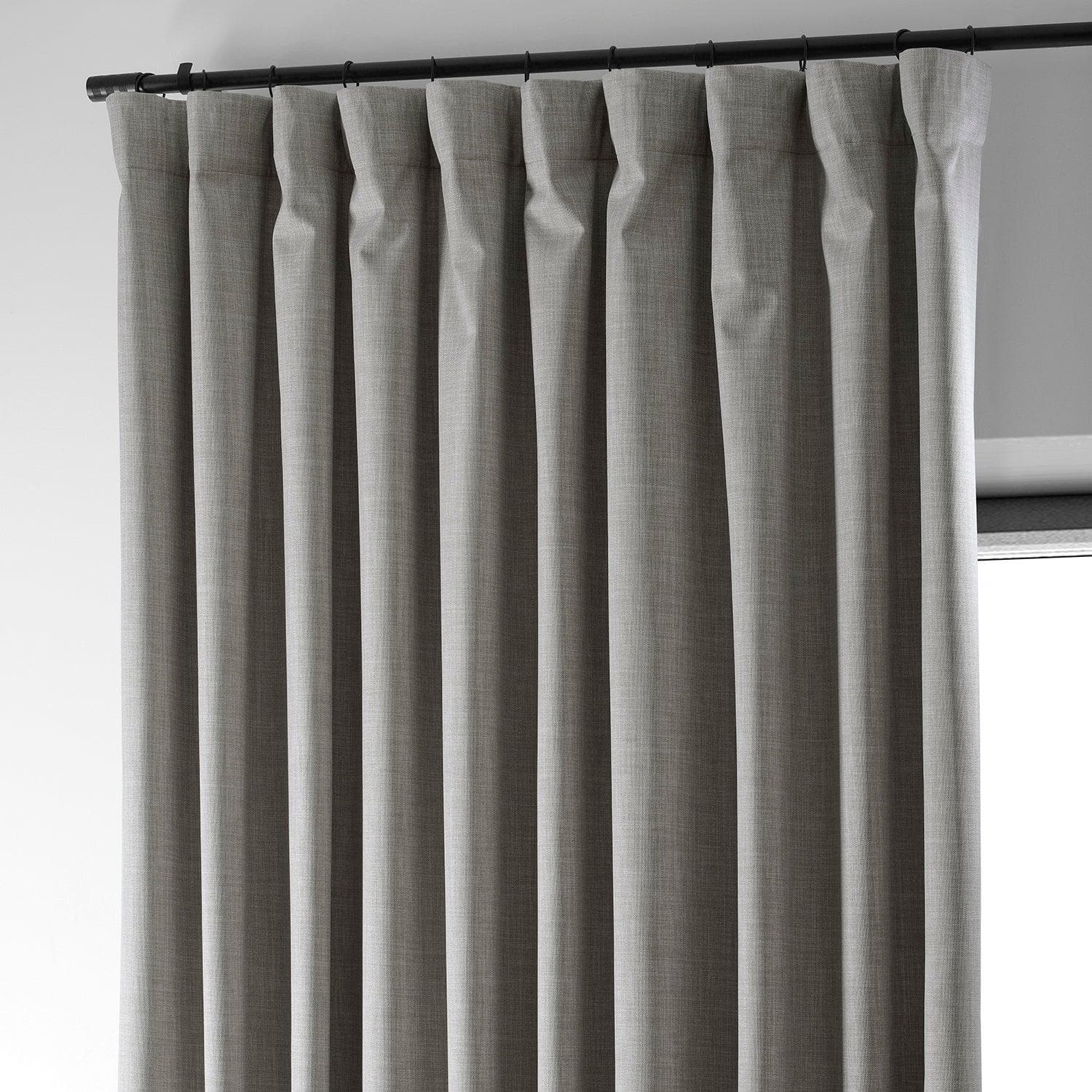 Premium Dark Greige Blackout Curtains - Extra Wide Thermal Insulated Linen Panels for Hotels, Bedrooms & Home Theater (86