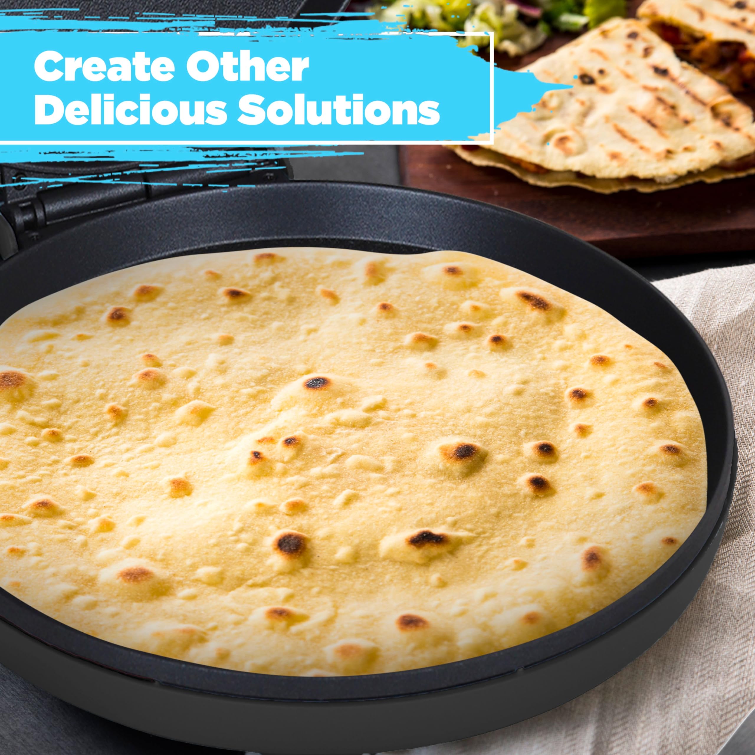 **Courant 12-Inch Electric Pizza Maker - Non-Stick Plates, Cool-Touch Handle, Indoor Pizza Oven & Calzone Maker for Home, School, or Office - Perfect for Family Dinners, Parties, and Quick Meals**