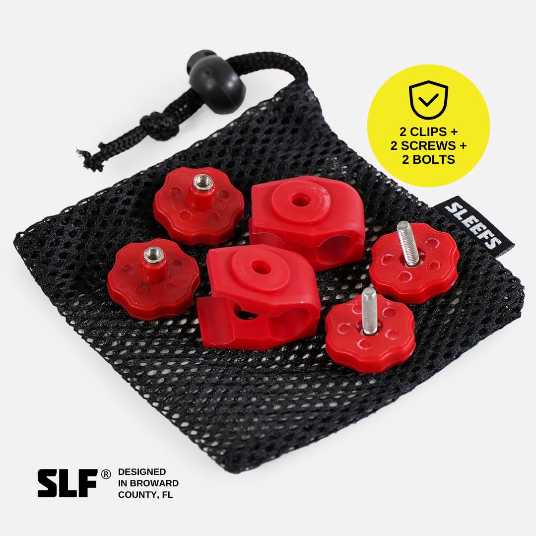 SLEEFS Football Helmet Visor Quick Clips - Universal Fit Quick-Release Clips (1 Pair Clips + 1 Pair Screws) - No Tools Required for Easy Installation - Perfect for Football, Lacrosse & Hockey Helmets