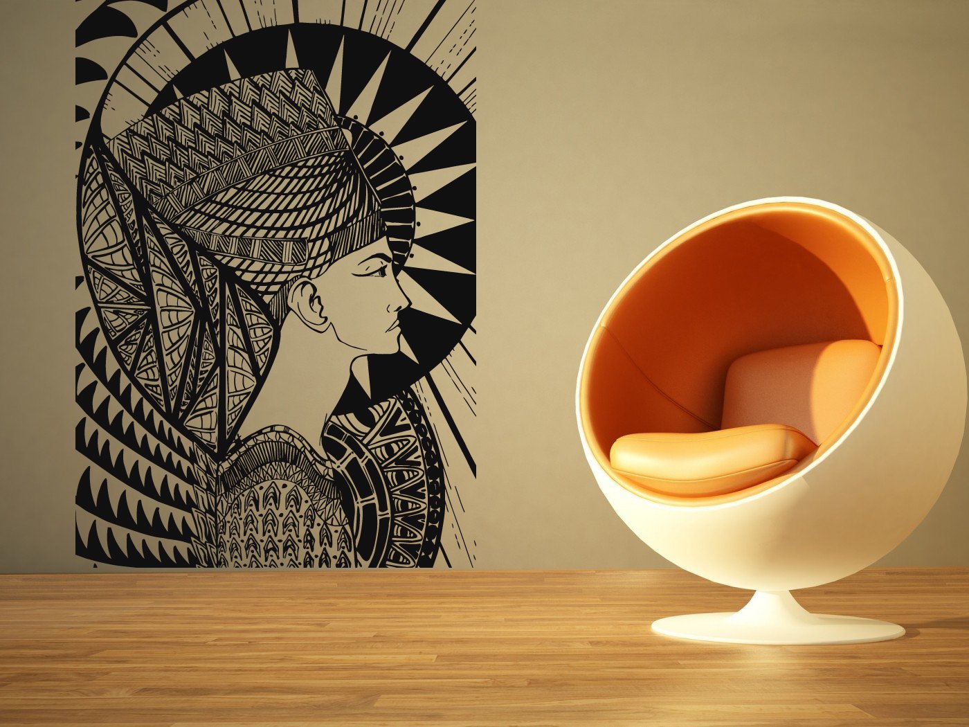 Egyptian Pharaoh King Wall Decal - Large Vinyl Sticker Mural for Home & Office Decor | Perfect for Living Room, Bedroom, or Nursery Wall Art | AS1556