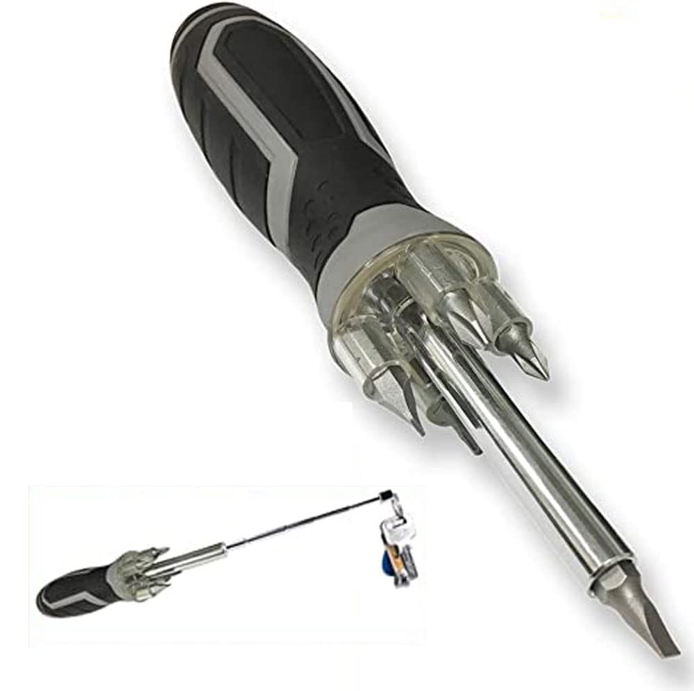 Magnetic LED Screwdriver Set with Drive Socket & 12