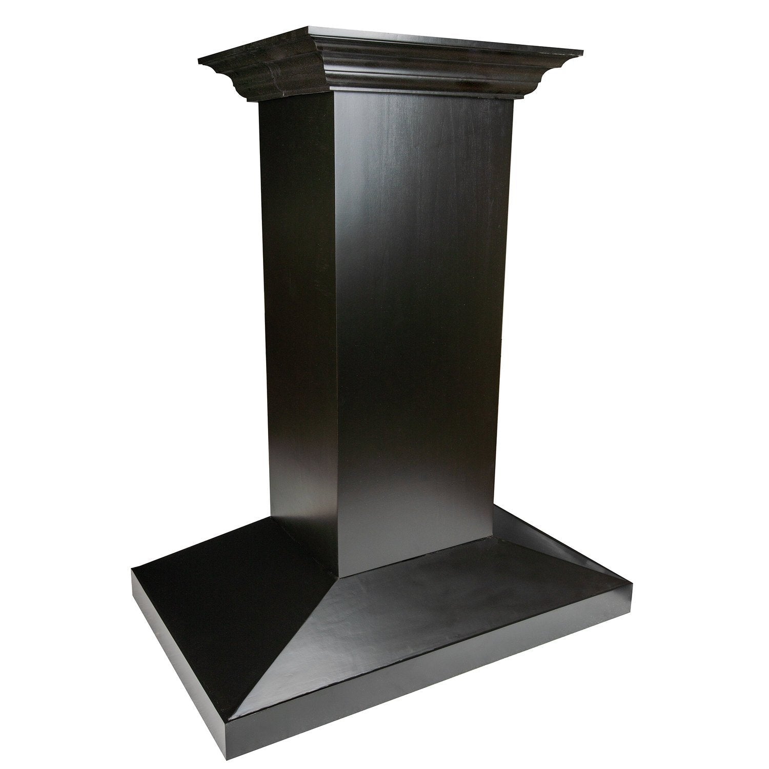 ZLINE Black Wooden Island Mount Range Hood - Modern Kitchen Ventilation for Home Cooking & BBQ | KBiCC Model